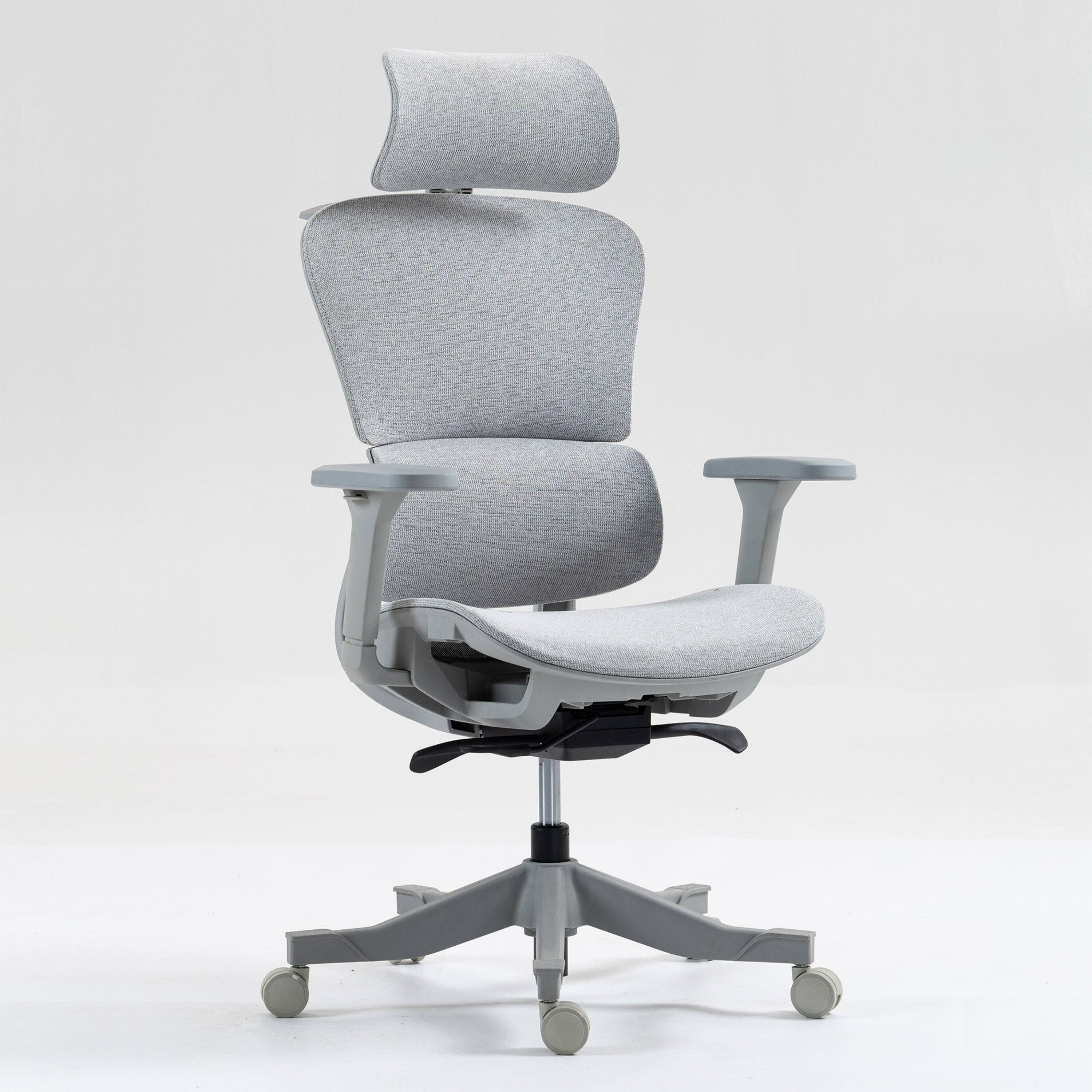 Front. Boyel Living - High Back Ergonomic Mesh Adjustable Office Chair Grey - Gray.