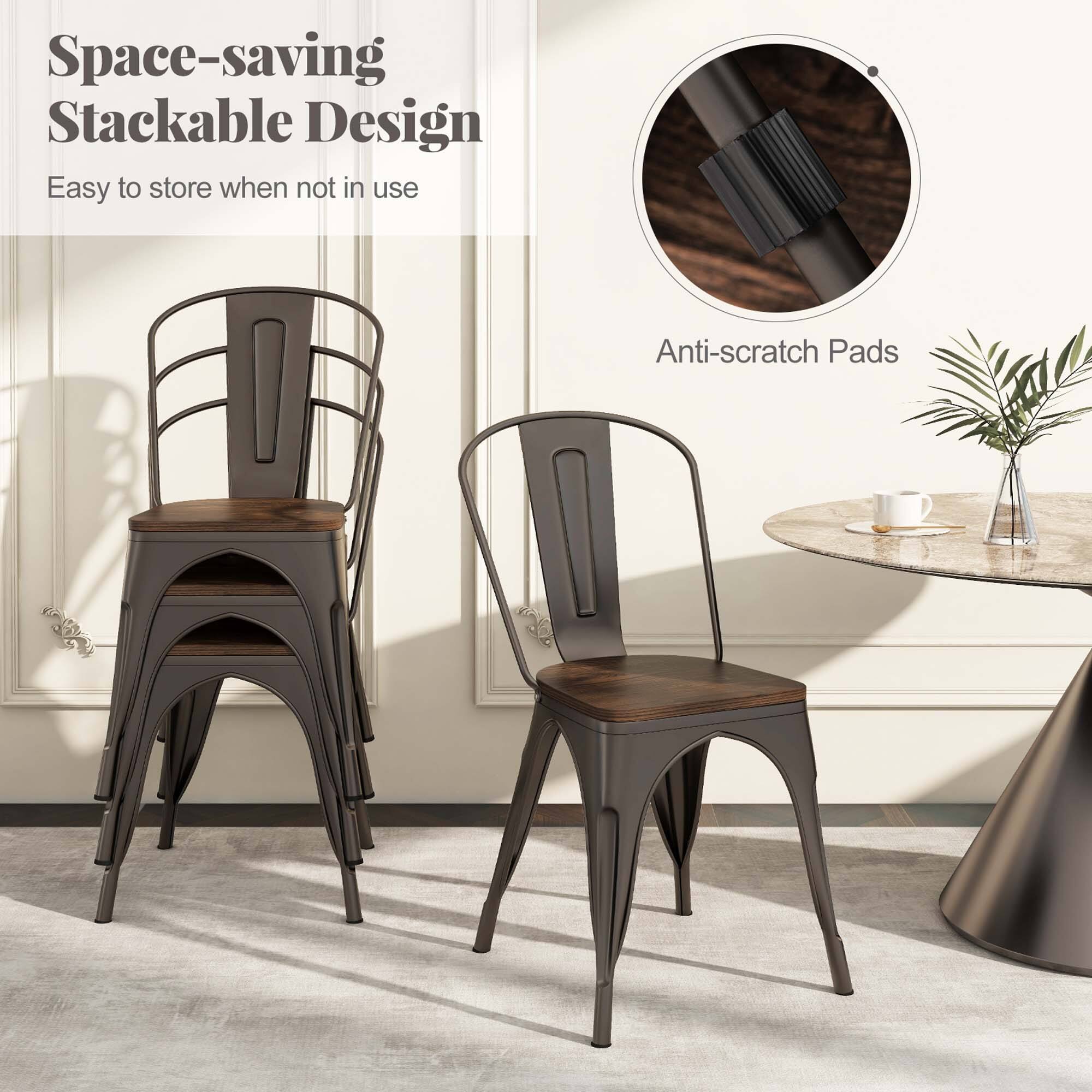 Space-saving Stackable Design  
Easy to store when not in use  

Anti-scratch Pads