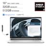 Dell - Pro 16 Plus Laptop 16.0 WUXGA Display (Ryzen AI 7 350, 32GB, 512GB SSD, AMD Radeon 860M, Win 11 Pro) w/USB Hub - Platinum Silver
