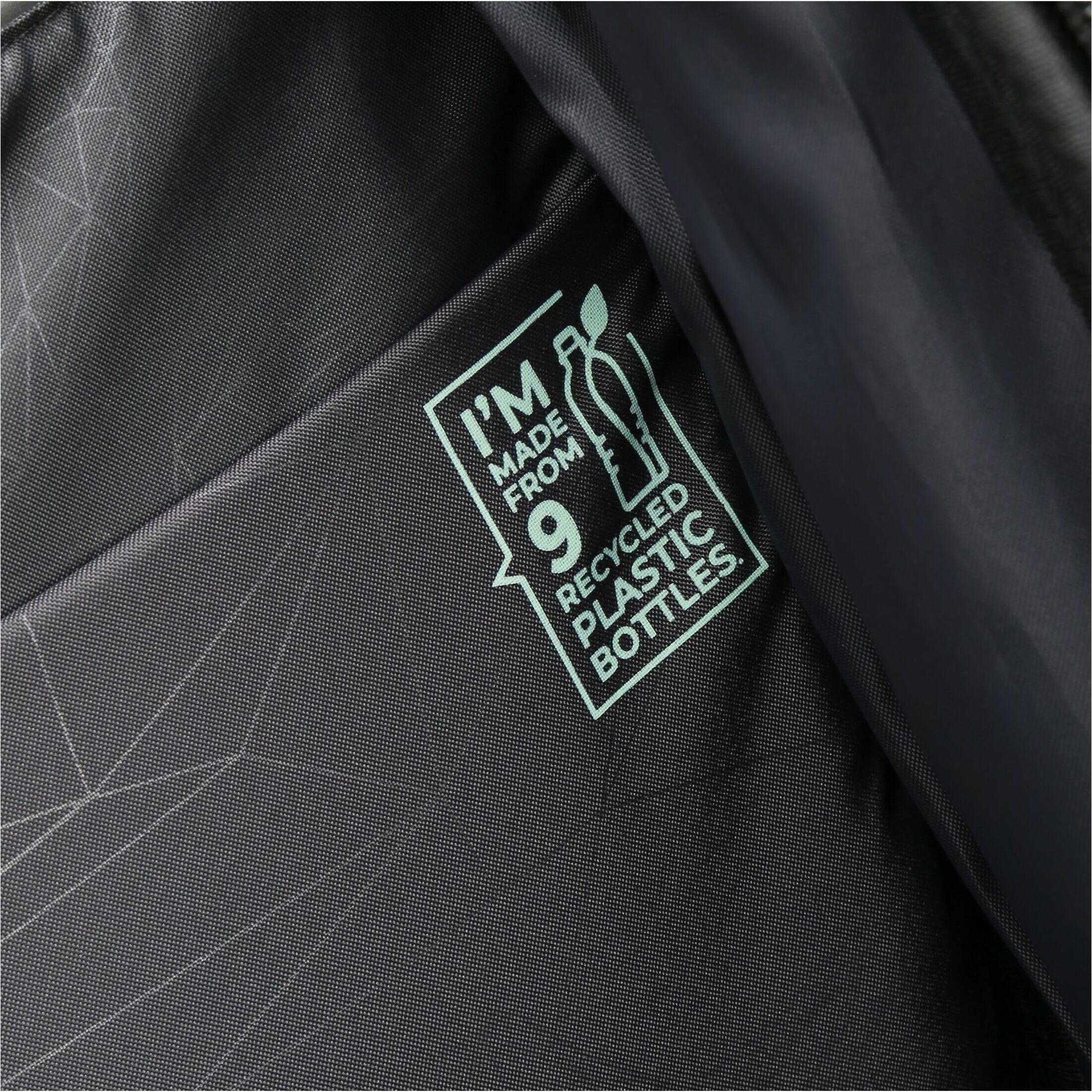 I'm made from 9 recycled bottles.