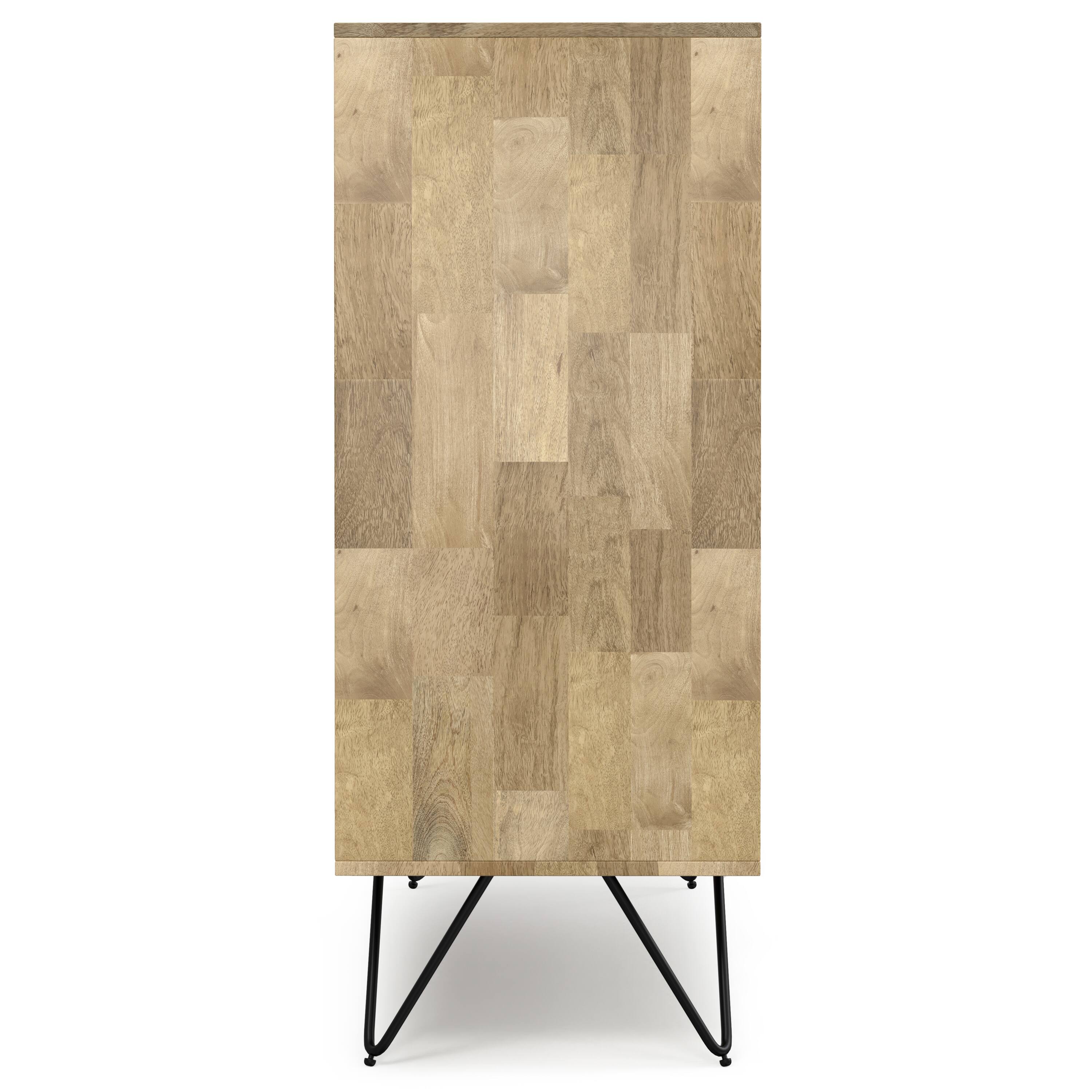 Alt View 3. Simpli Home - Hunter Solid Mango 39 inch Storage Cabinet in Natural Color (Set of 2) - Natural.