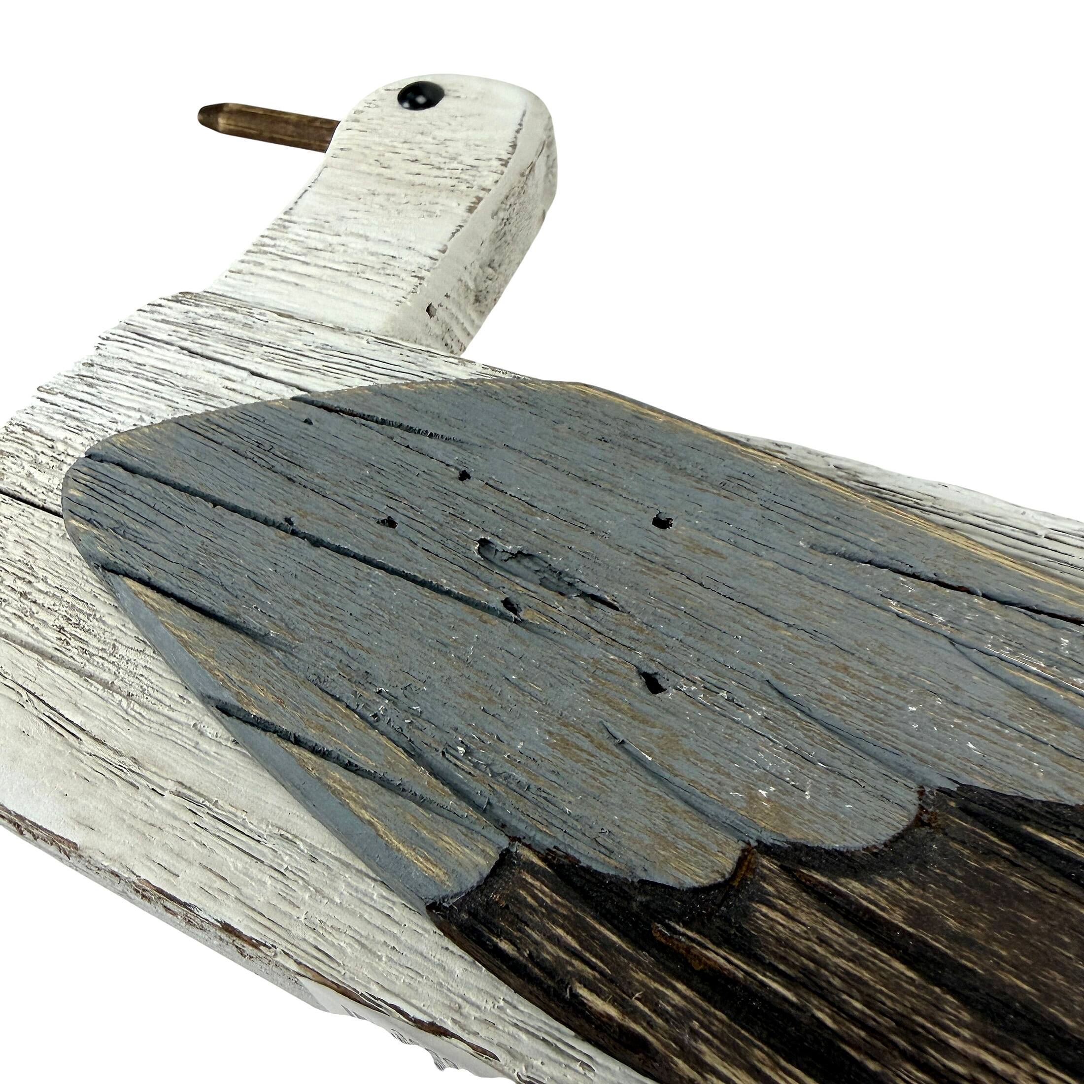 Alt View 10. Things2Die4 - Wooden Seagull Statues Set of 2 Coastal White Bird Shelf Decor 7.5 In - White.