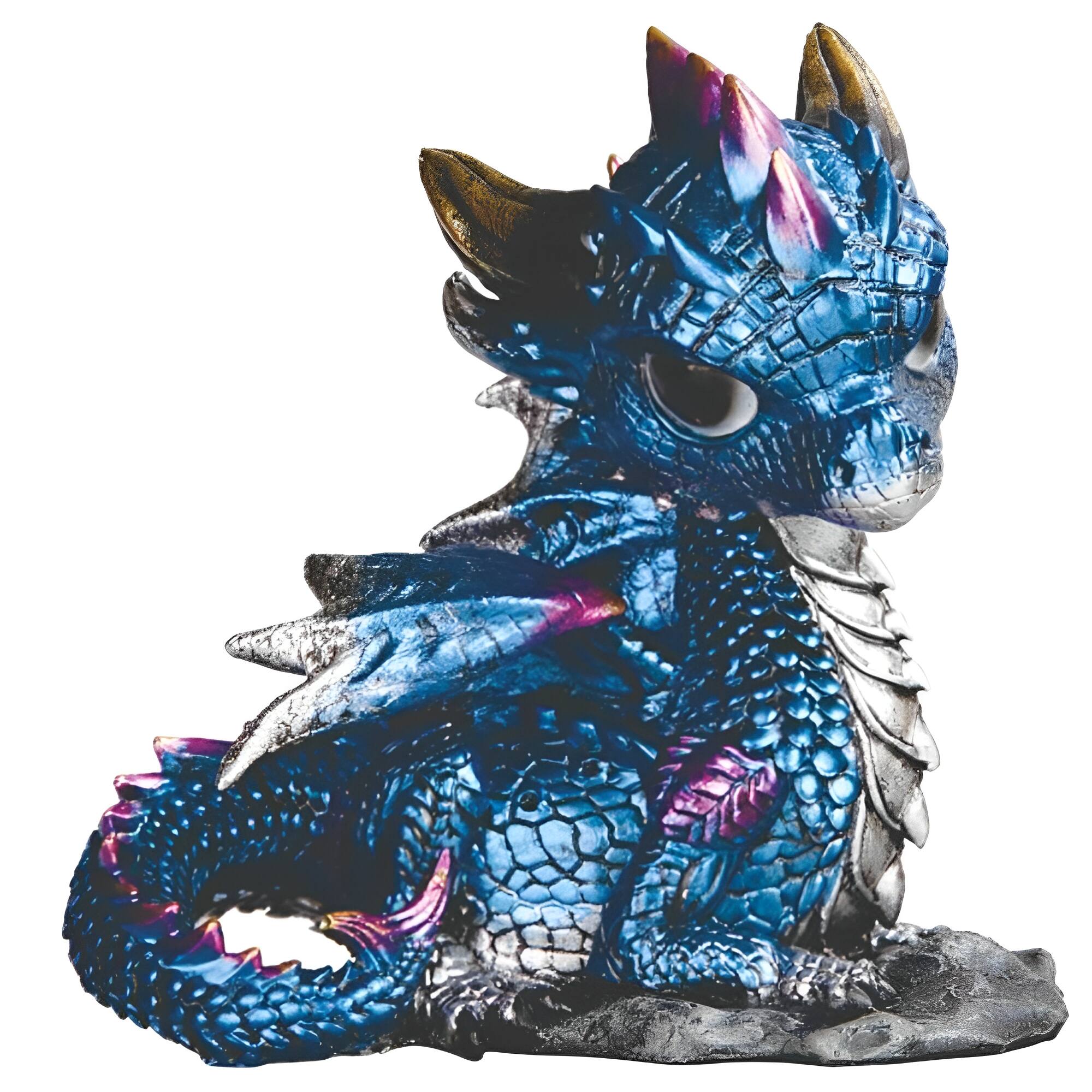 Front. FC Design - FC Design 5"H Cute Dragon Figurine Statue Computer Desk Tabletop Medieval Gaming Home Decor Gift - Multi-Color.