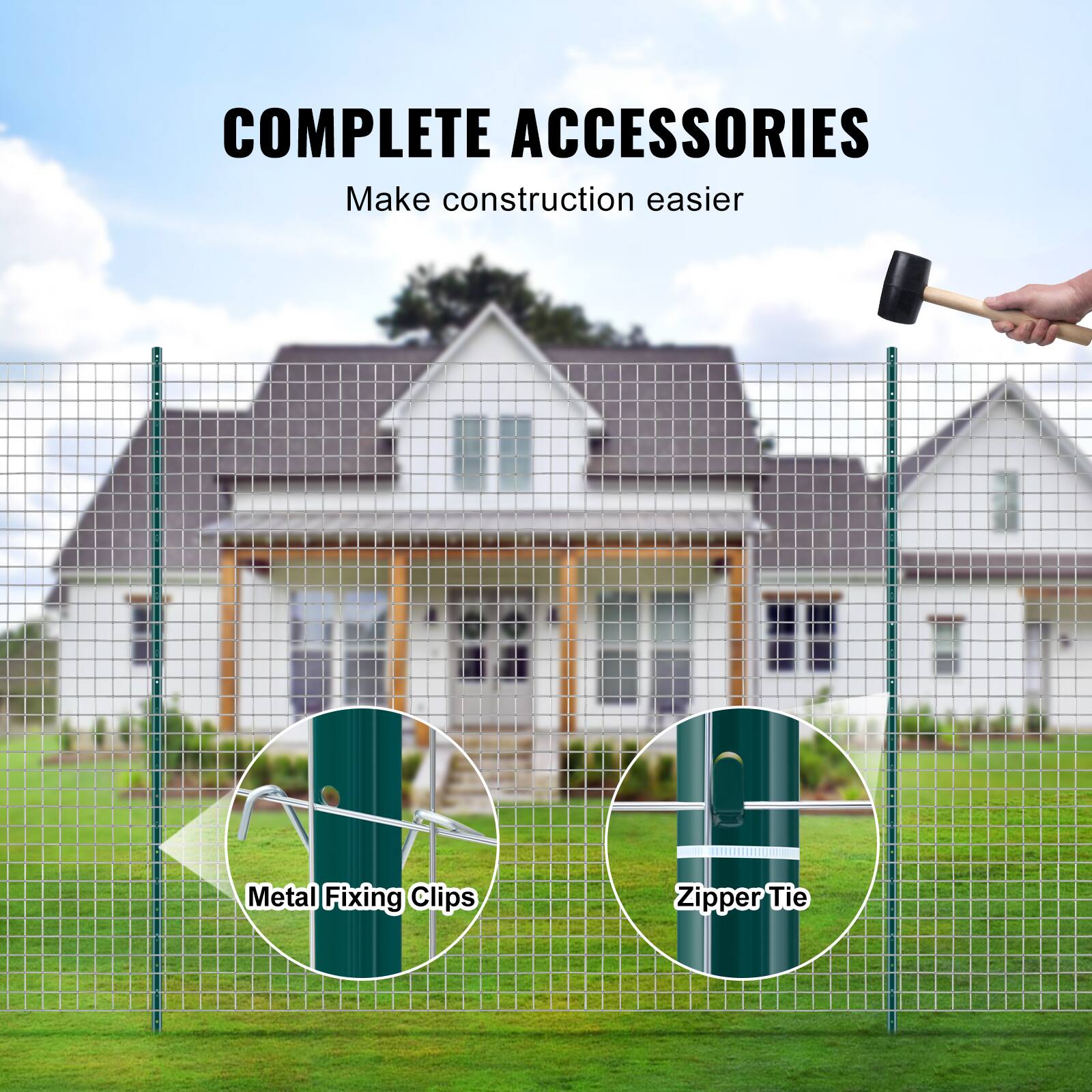 COMPLETE ACCESSORIES
Make construction easier
Metal Fixing Clips
Zipper Tie