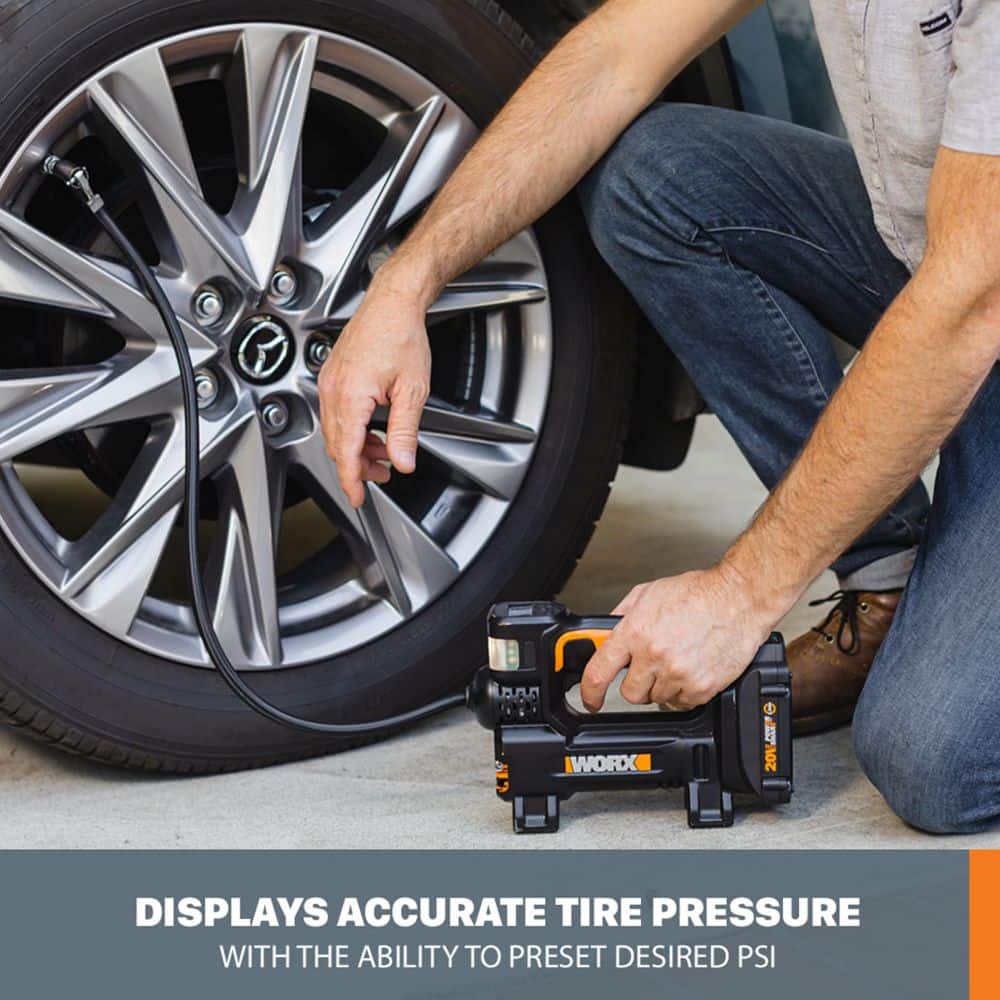 DISPLAYS ACCURATE TIRE PRESSURE
WITH THE ABILITY TO PRESET DESIRED PSI