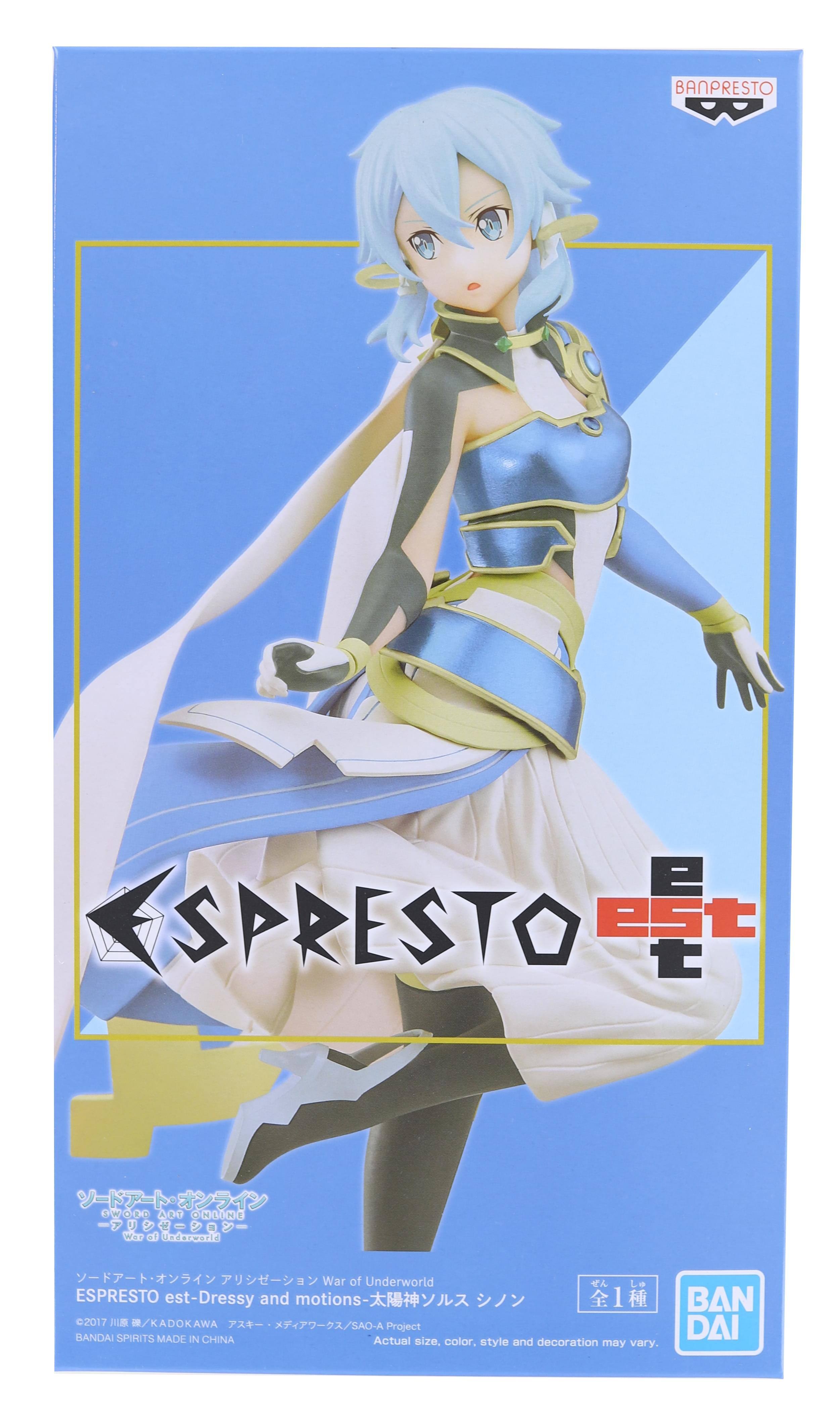 BANPRESTO and ESPRESTO est-Dressy and motions-1 2017 /KADOKAWA SAO-A Project BANDAI SPIRITS MADE IN CHINA Actual size, color, and style decoration may vary. BAN DAI