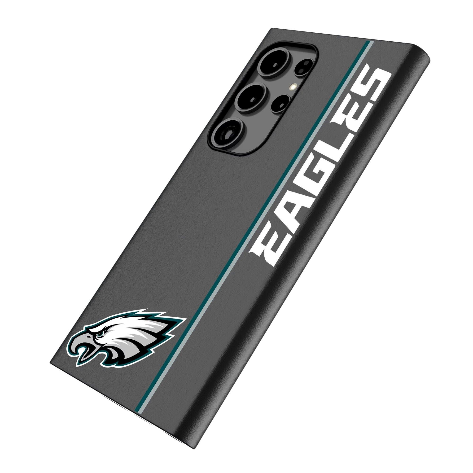 Alt View 1. Keyscaper - Philadelphia Eagles Galaxy Magnetic Bump Case - S25 Ultra - Black.