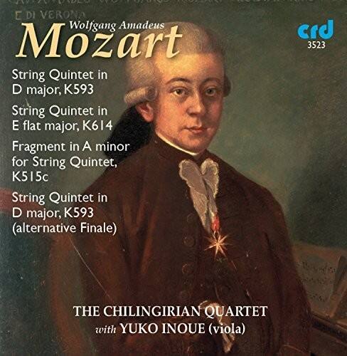 Wolfgang Amadeus Mozart

String Quintet in D major, K593  
String Quintet in E flat major, K614  
Fragment in A minor for String Quintet, K515c  
String Quintet in D major, K593 (alternative Finale)

THE CHILINGIRIAN QUARTET with YUKO INOUE (viola)