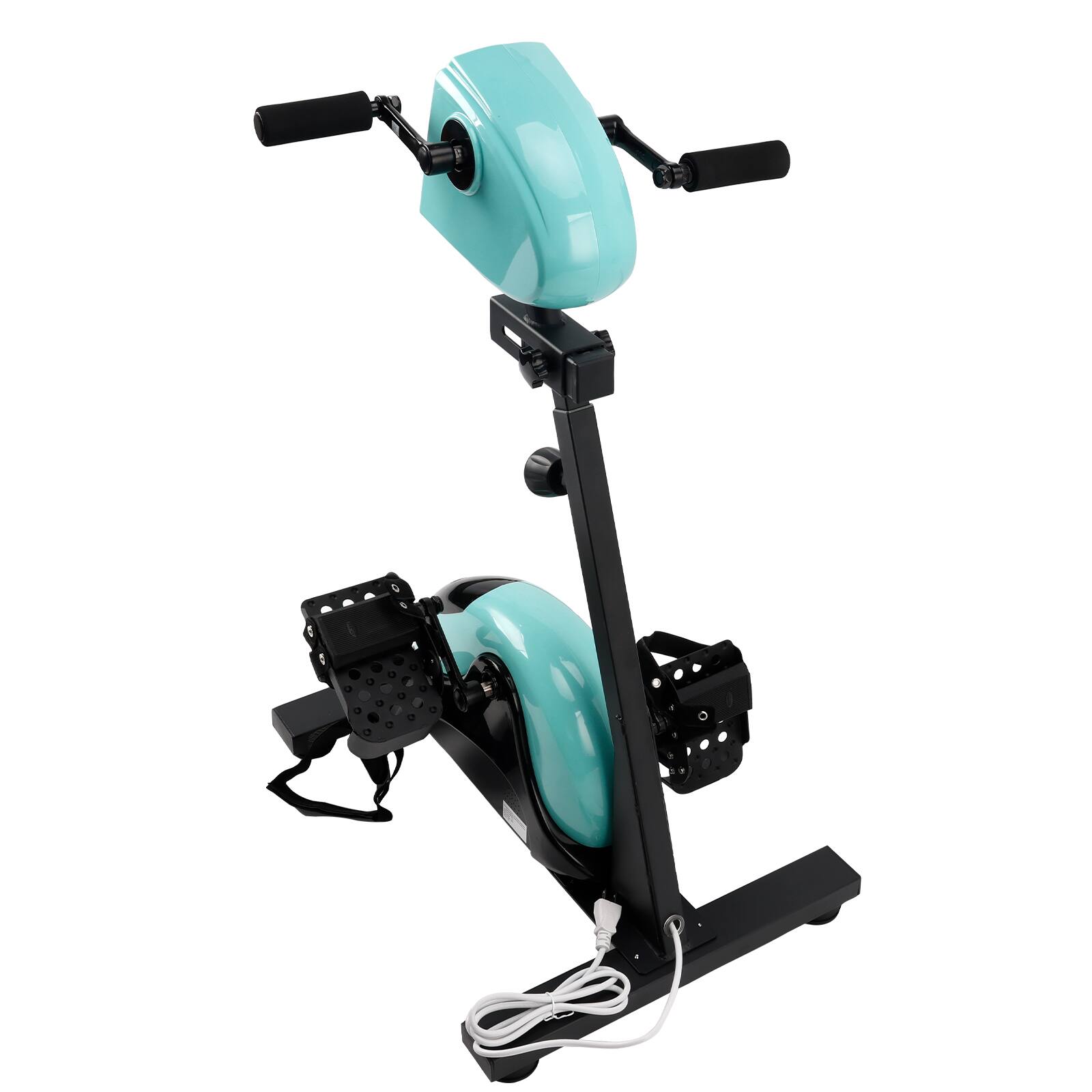 Angle. Topteng - Dual-Mode Electric Rehabilitation Pedal Trainer-Active&Passive Arm/Leg Bike, 8-Level Adjustment for Seniors&Home Therapy - Black.