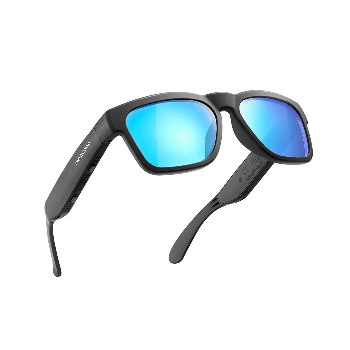 OhO sunshine - Smart Glasses, Polarized UV Protection Lens, Open -Ear Bluetooth Speaker - Blue