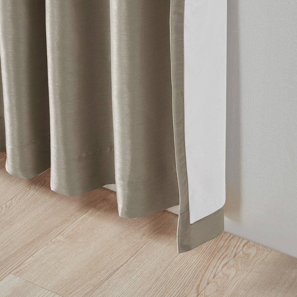 Alt View 6. BreeBe - Twist Tab Total Blackout Window Curtain Panel Pewter 50x95' Blackout - Pewter.