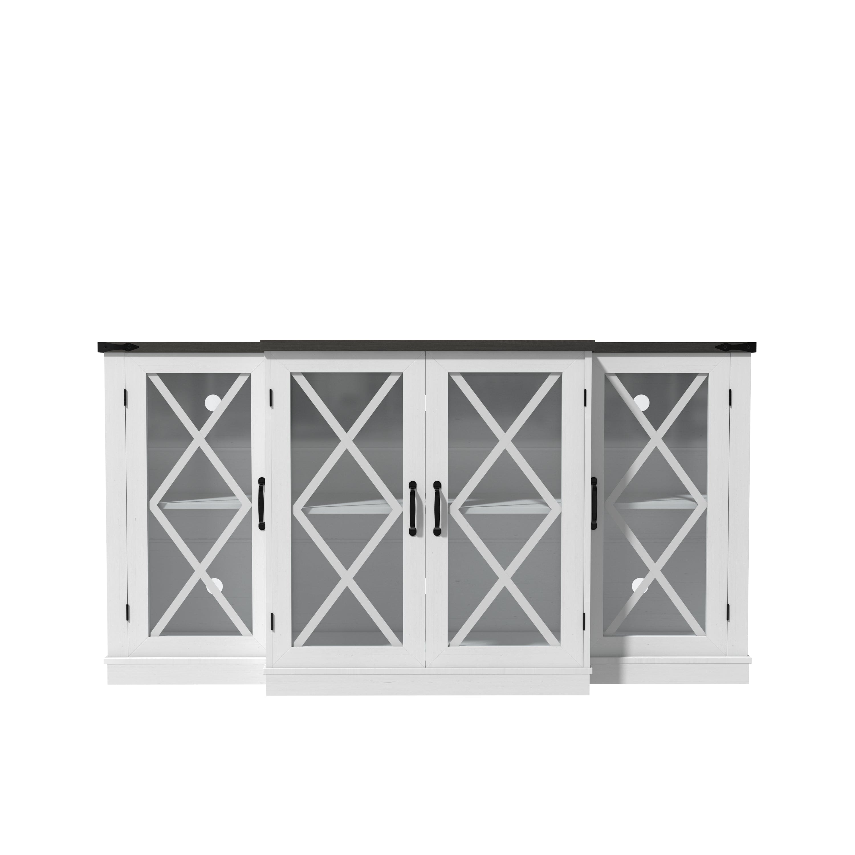 Boyel Living - 33.35 in. H TV Stand with Height Adjustable Shelf - White