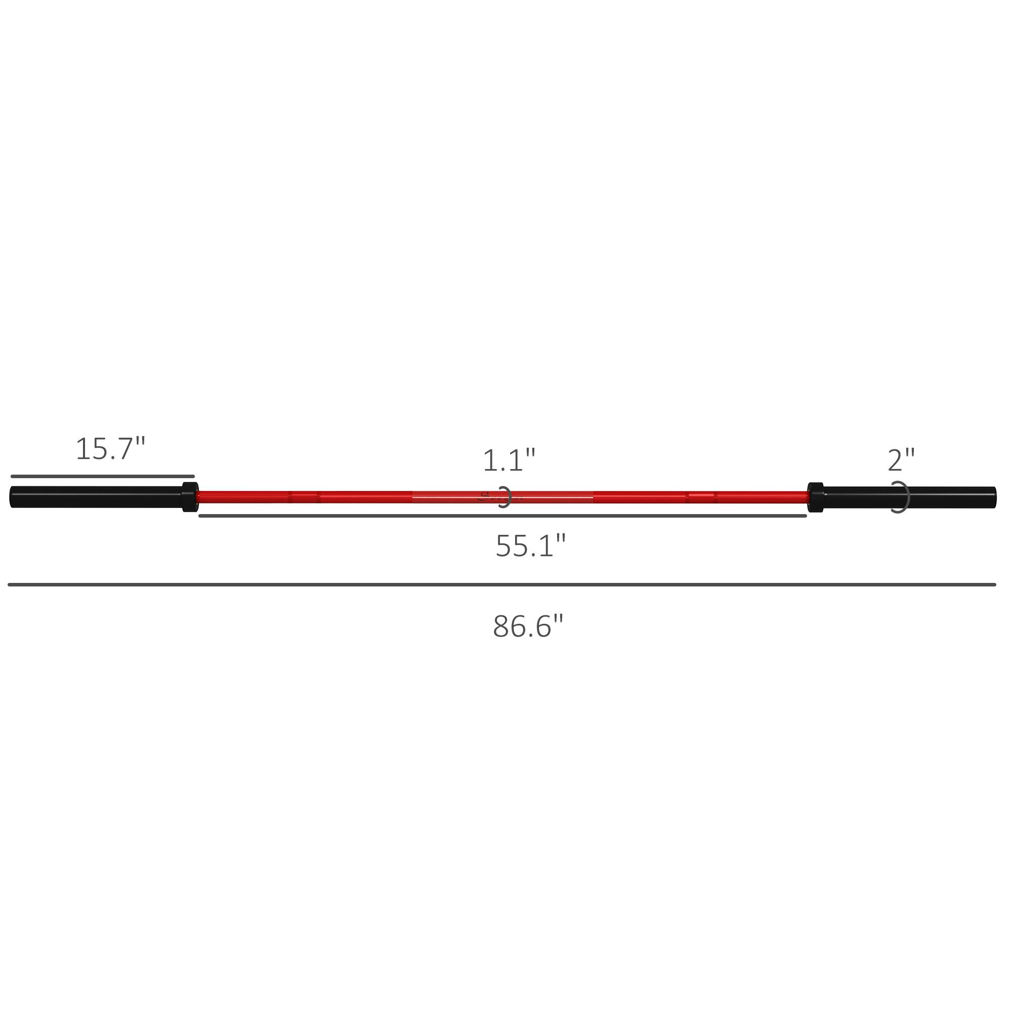 The corrected measurements from the image are:

- 15.7"
- 1.1"
- 55.1"
- 2"
- 86.6"