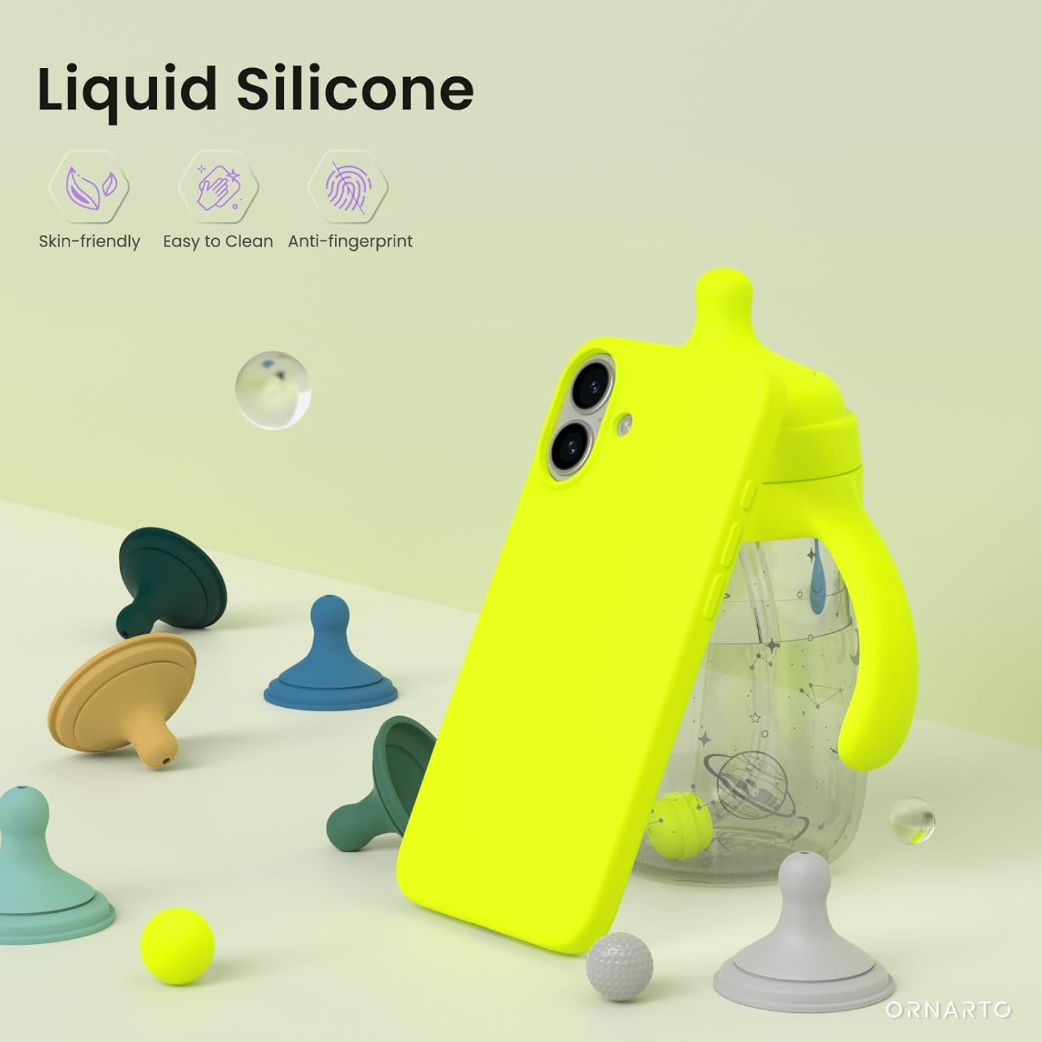 Liquid Silicone Skin-friendly Easy to Clean Anti-fingerprint ORNARTO