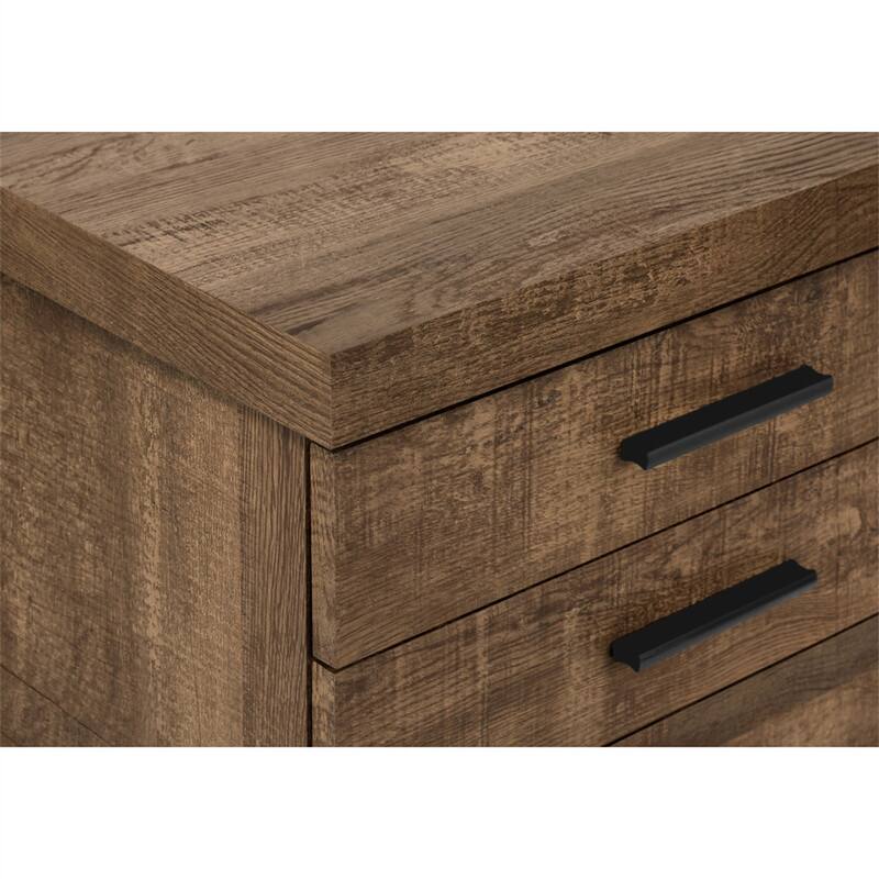 Alt View 7. HTUTWOO - File Cabinet - Rolling Mobile Storage Drawers, Printer Stand,  Contemporary Modern Office Work Organizer - Brown.