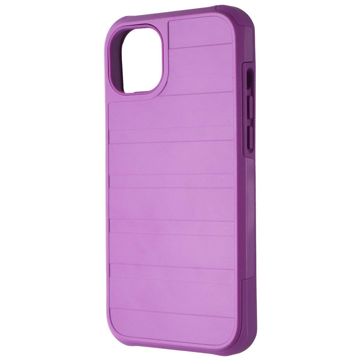 Front. Verizon - Verizon Rugged Case for Apple iPhone 14 Plus - Mulberry (Purple) - Purple.