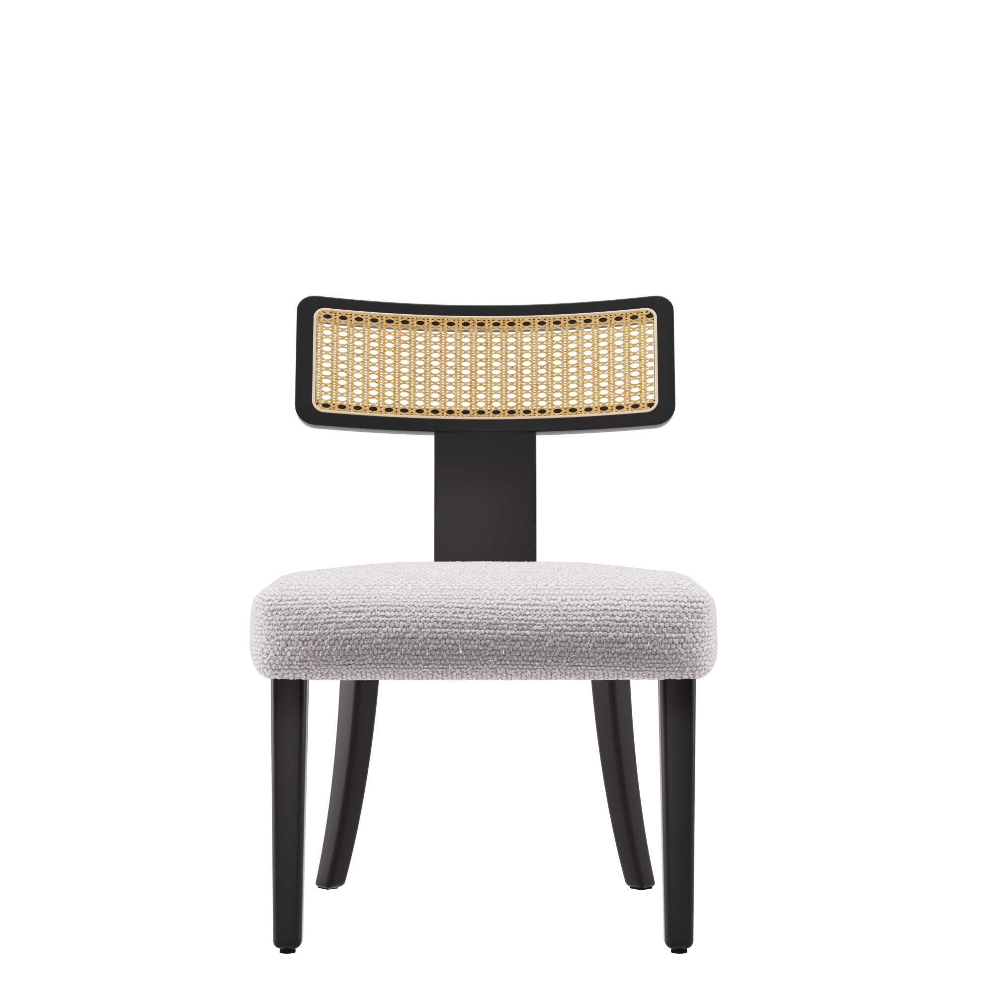 Alt View 5. PexFix - Solid Wood & Rattan Dining Chairs Set of 2, Mid Century Modern Accent Chairs for Kitchen, Dining Room - Black.