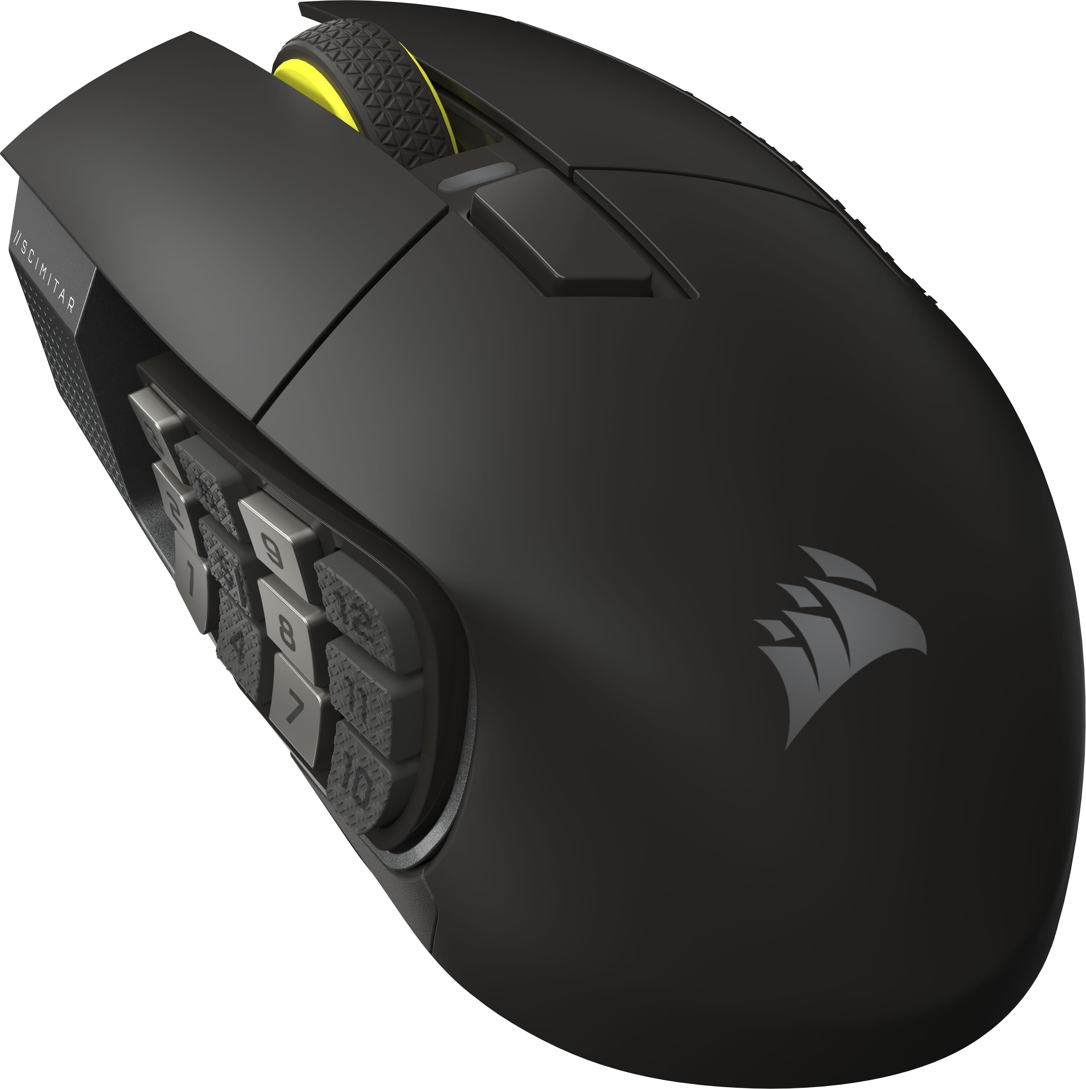 Front. CORSAIR - Scimitar Elite Wireless SE Gaming Mouse with 16 Programmable Buttons - Gun Metal Black.