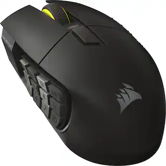 Front. CORSAIR - Scimitar Elite Wireless SE MOBA/MMO Optical Gaming Mouse with 16 Programmable Buttons - Gun Metal Black.