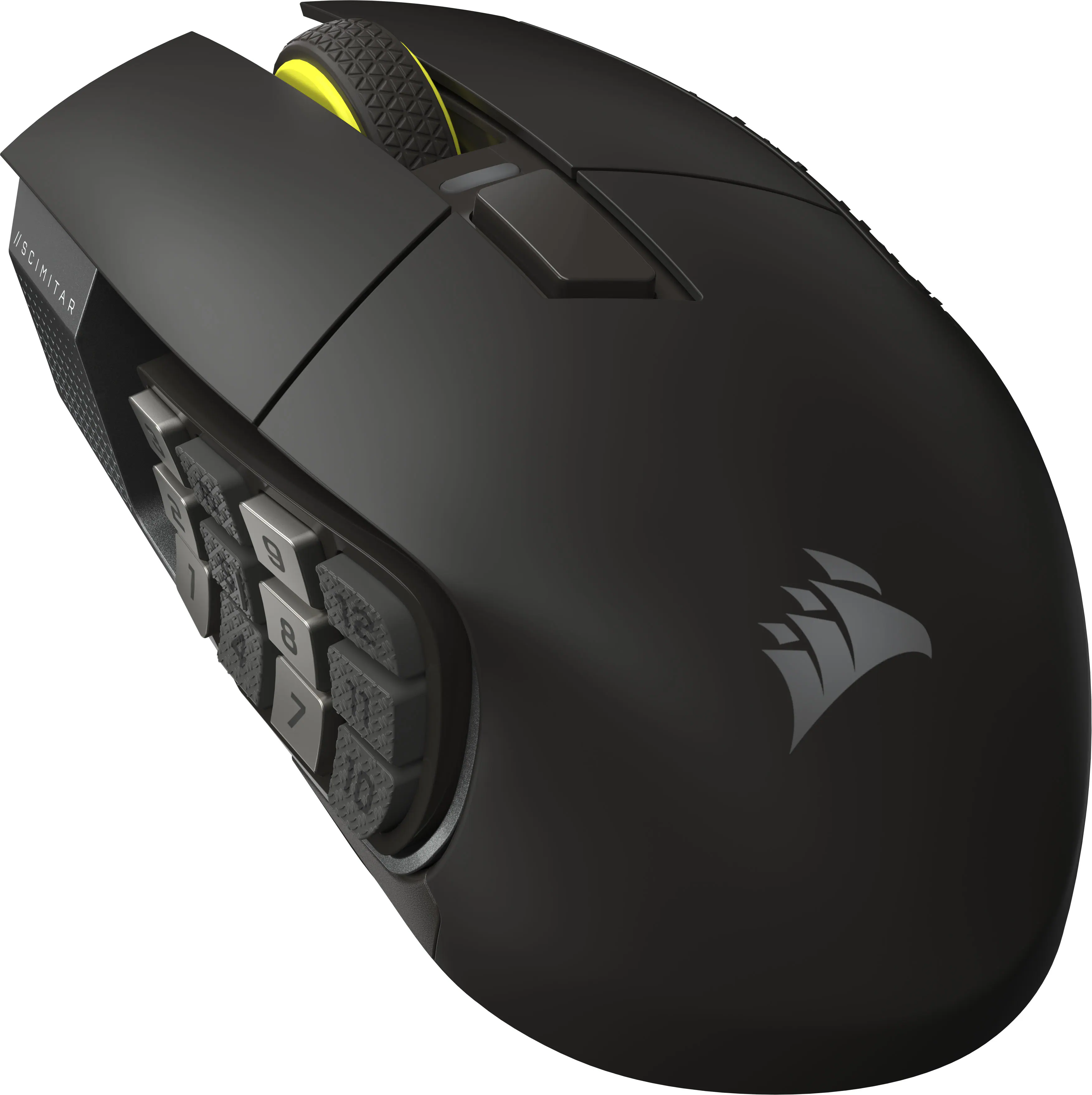 Front. CORSAIR - Scimitar Elite Wireless SE Gaming Mouse with 16 Programmable Buttons - Gun Metal Black.