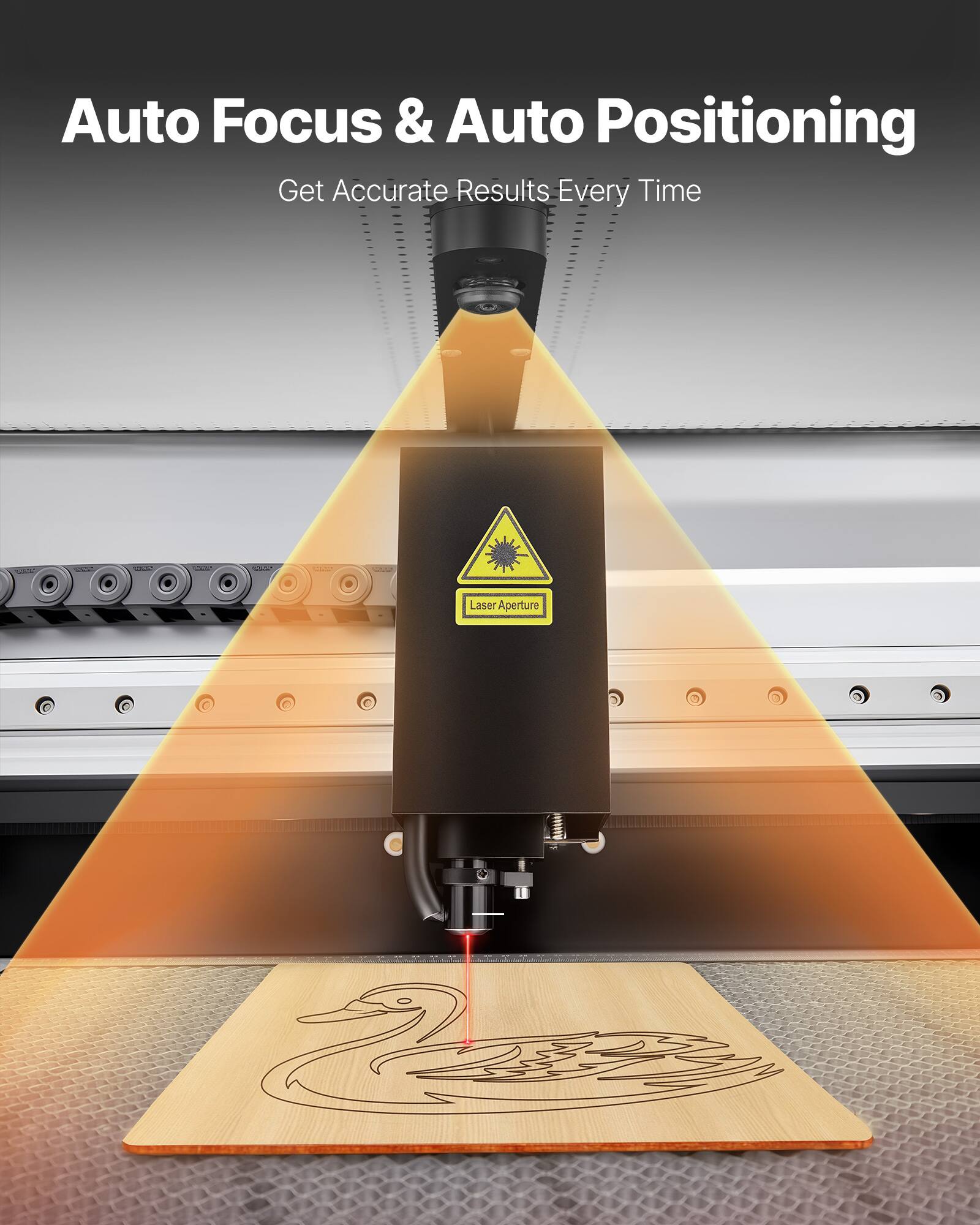 Auto Focus & Auto Positioning  
Get Accurate Results Every Time  
Laser Aperture