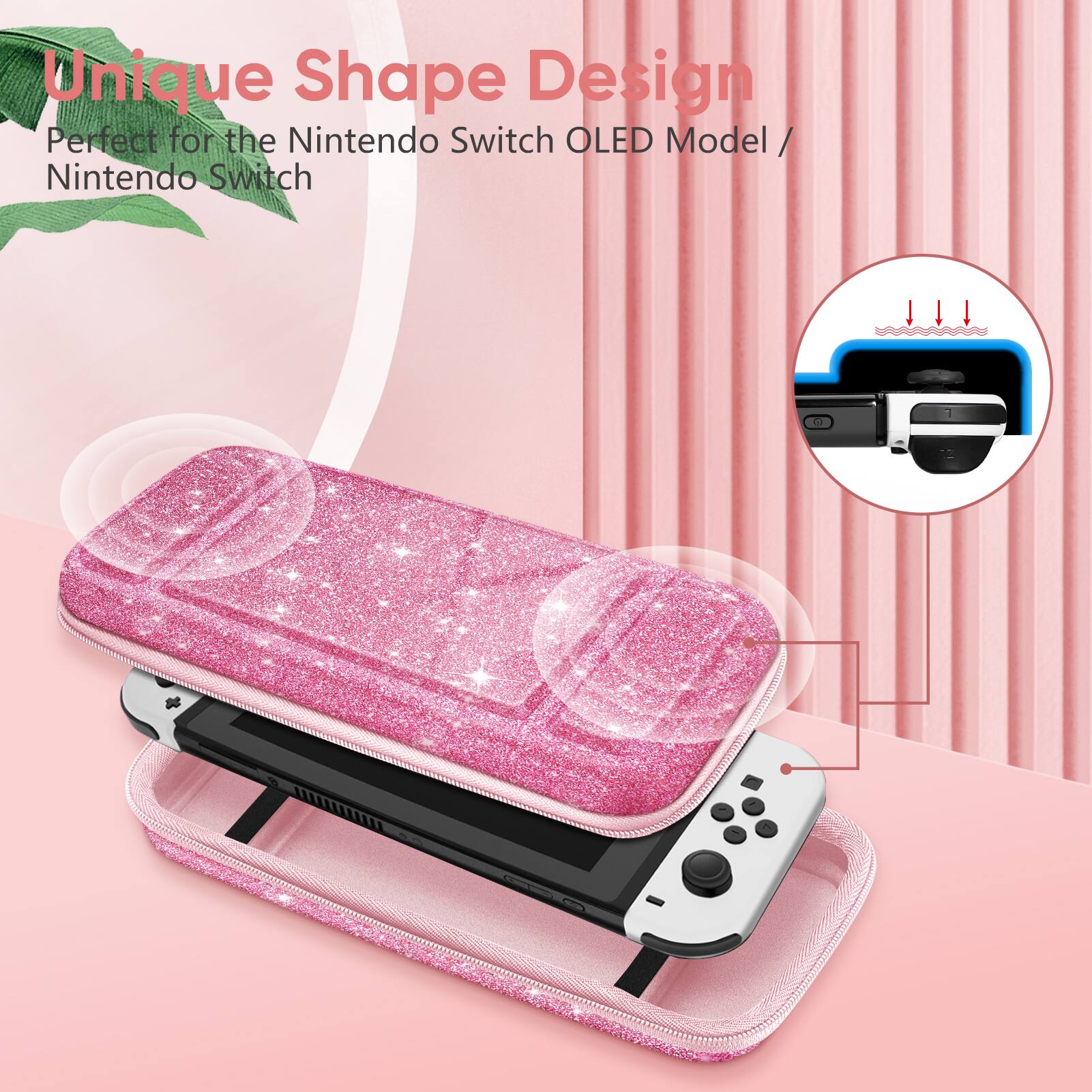 Unique Shape Design  
Perfect for the Nintendo Switch OLED Model / Nintendo Switch