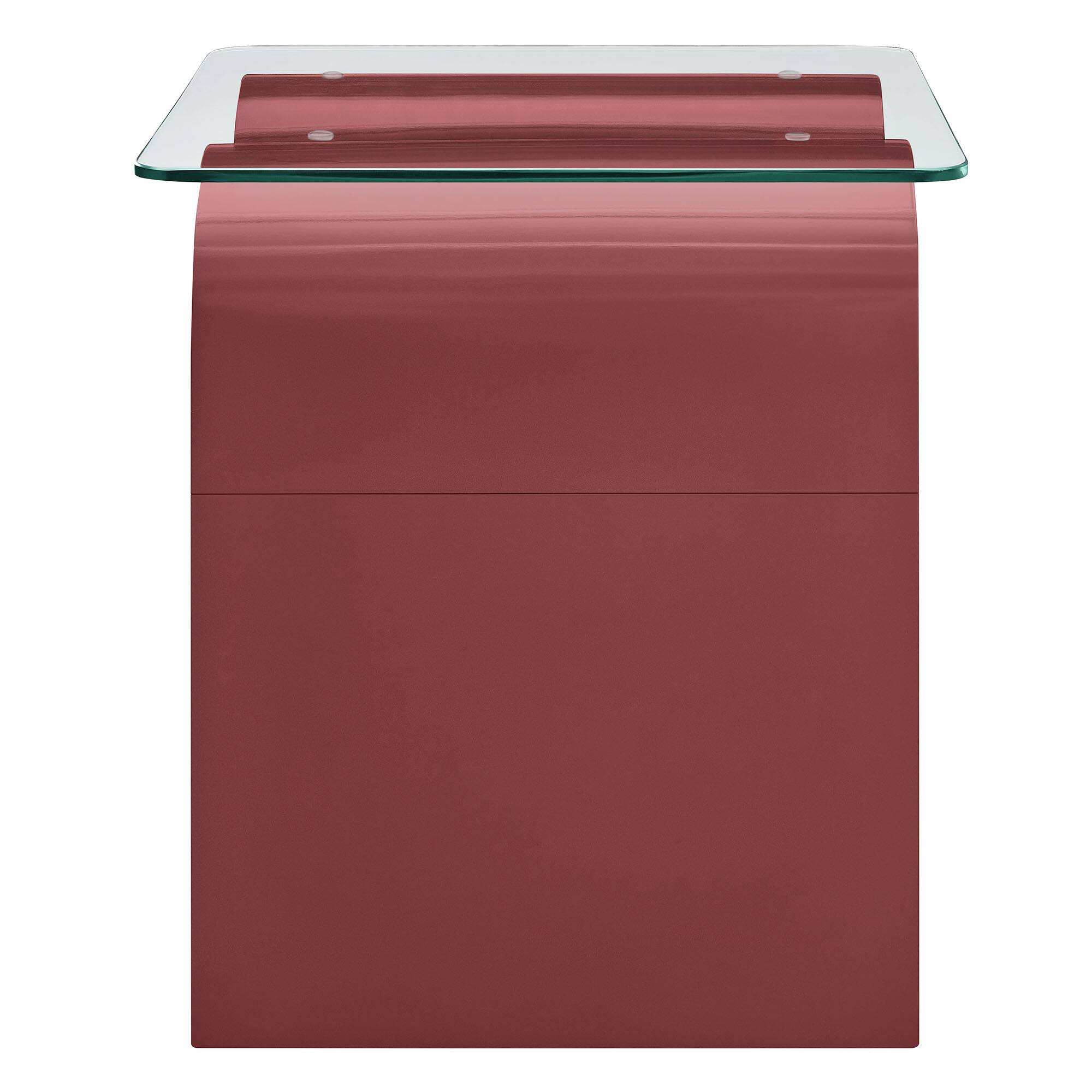 Alt View 2. Modway - Ondine Glass Top Side Table by Modway - Spiced Apple.