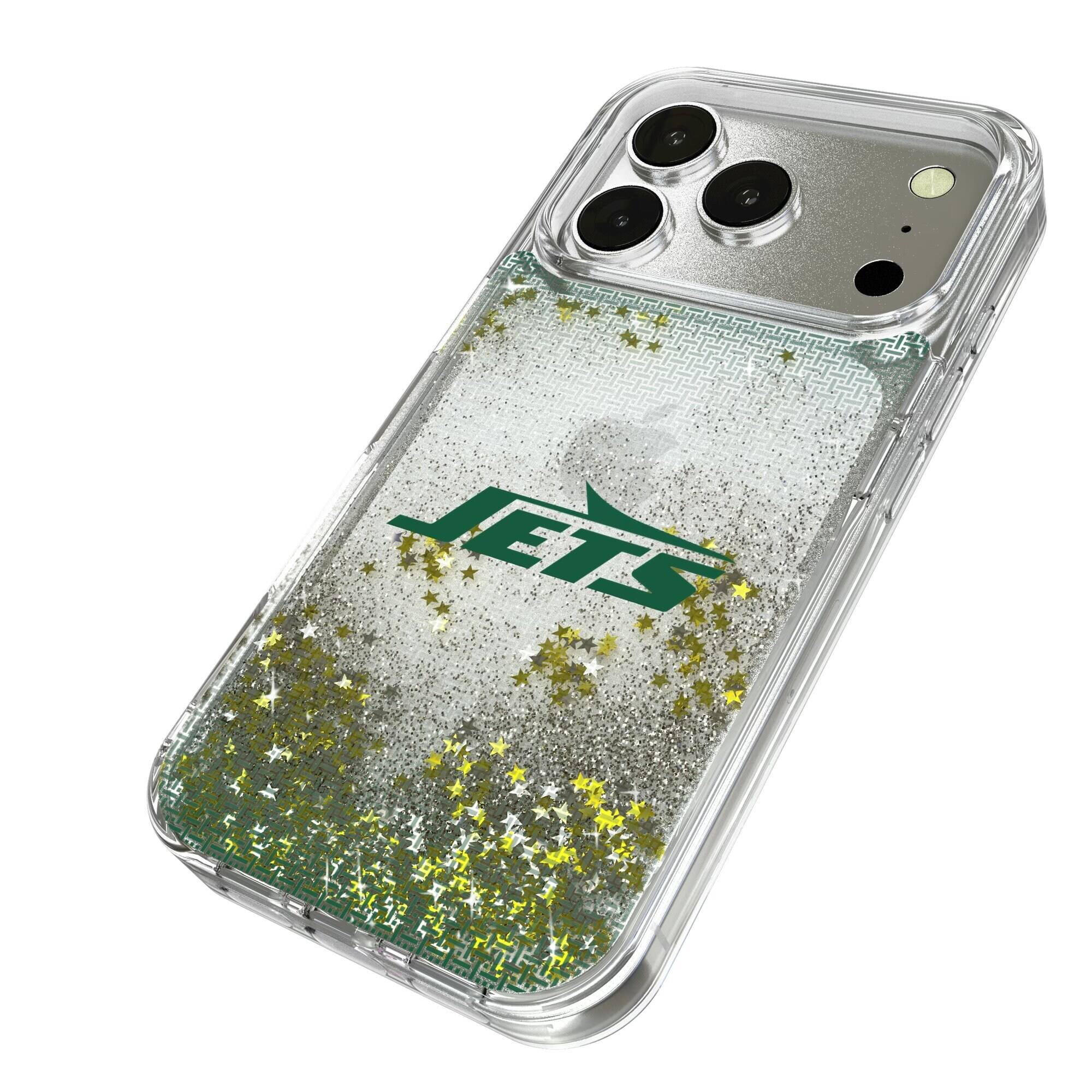 Alt View 1. Keyscaper - Linen Logo iPhone Glitter Case - 15 Pro Max - Multicolor.