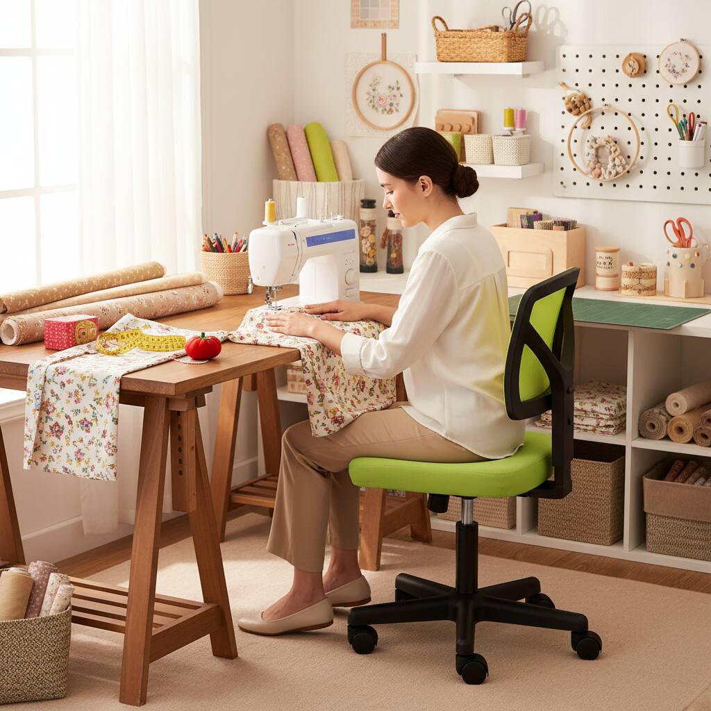 Alt View 4. AOITUN - Green office computer desk chair - ergonomic design, adjustable height, breathable mesh for home or office - Green.