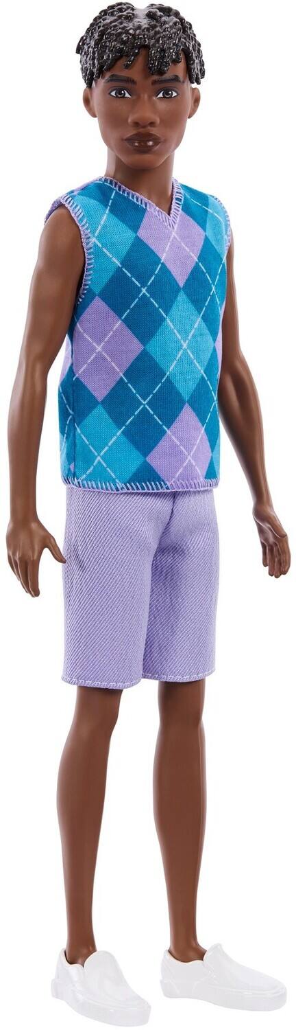 Alt View 2. Mattel - Barbie Fashionistas Ken Doll #253 in Lavender Shorts, Argyle Top, Brown Hair   - COLLECTIBLES - Multicolor.
