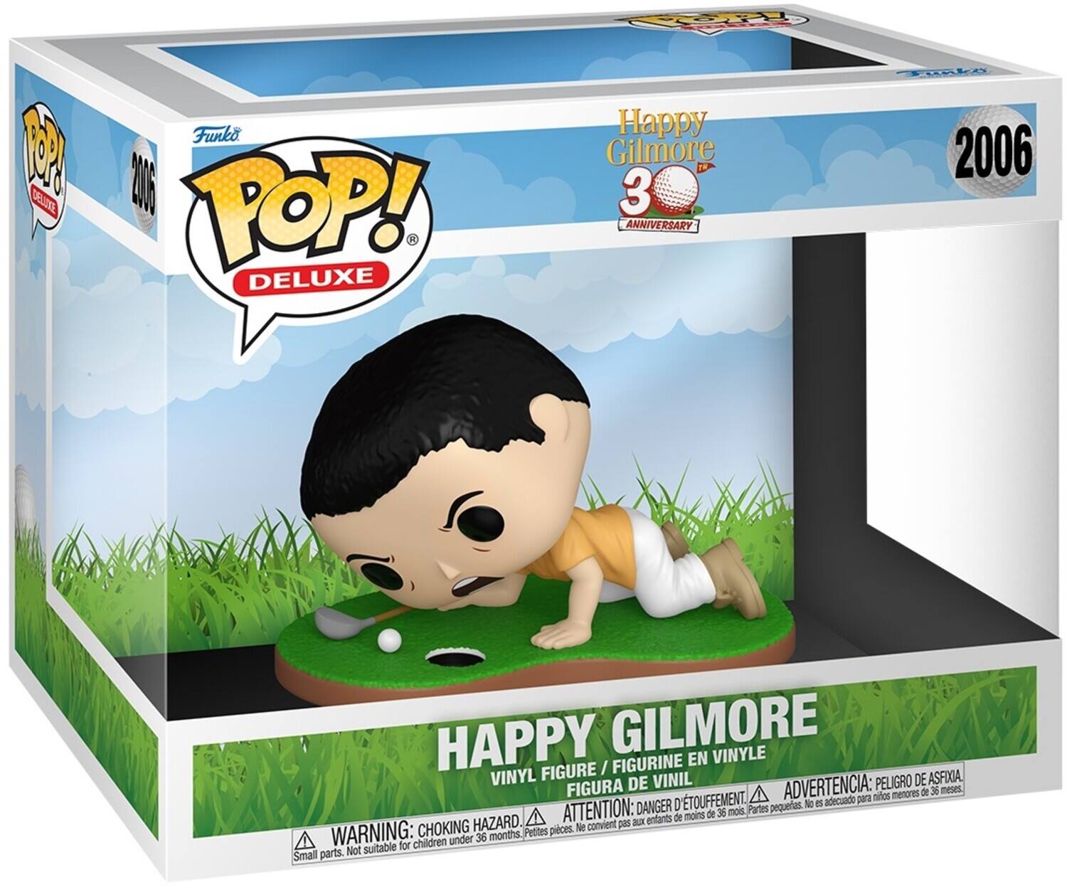 Op M DELIDKE Funko 205 POP! DELUXE Happy Gilmore 1W 3 ANNIVERSARY Tuoke 2006 HAPPY GILMORE FIGURINE EN VINYLE FIGURE / VINYL DE VINIL PELIGRO DE ASFIXIA, FIGURA ADVERTENCIA: para menores de 36 meses. ATTENTION: DANGER D'ETOUFFEMENT, mois Partes pequeñas. No es adecuado de menos de 36 HAZARD. pas aux enfants CHOKING pices. e convient WARNING: 36 months. Petites for children under parts. Not suitable Small