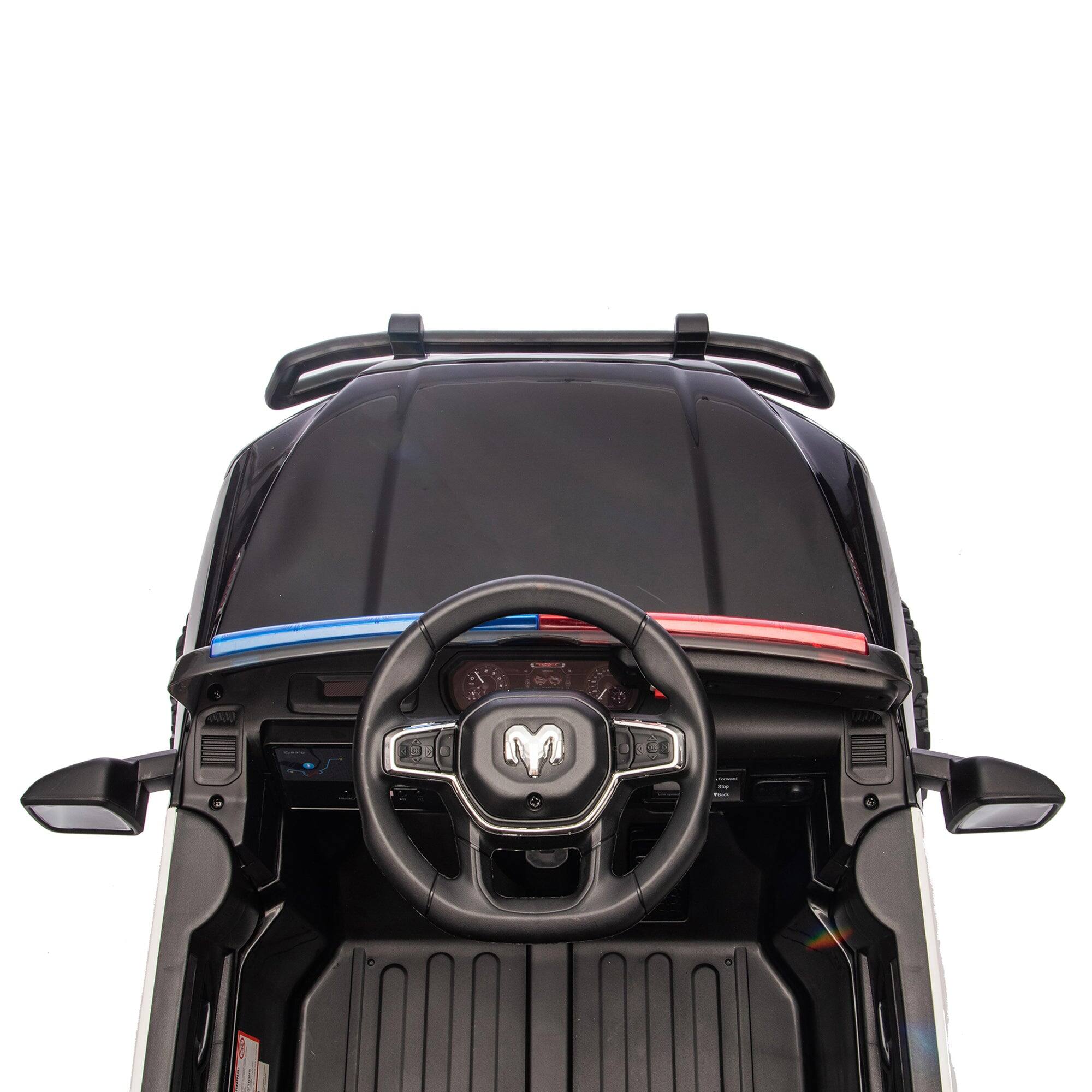 Alt View 1. Boyel Living - 3+ Black and White 12V Kids Ride On UTV with Parents Remote Control Twin 25W Motors - black.