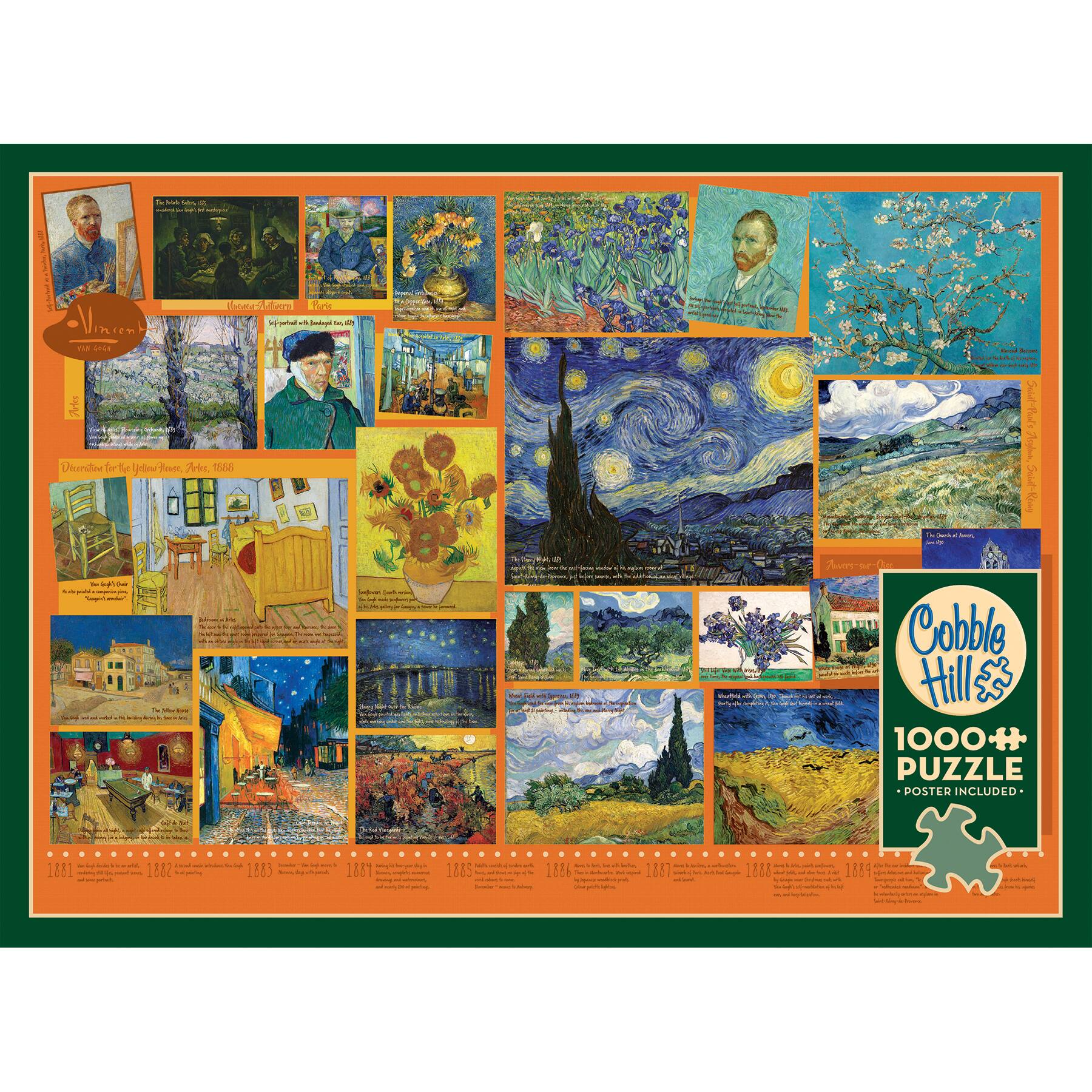 Outset Media Outset Media: 1000 Piece Puzzle: Van Gogh Reference Poster ...