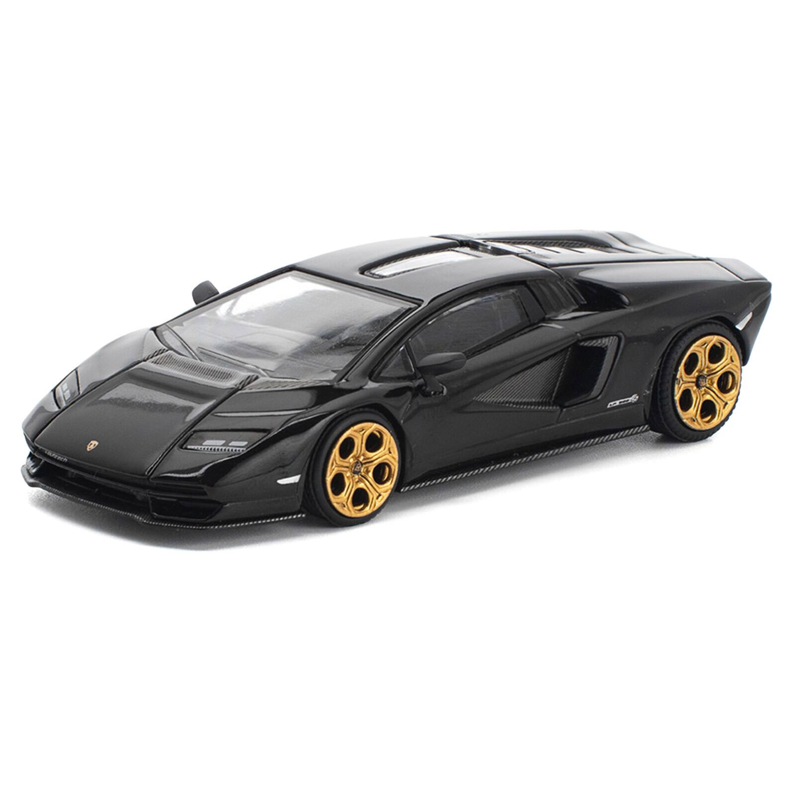 Alt View 4. Pop Race - Lamborghini Countach LPI 800-4 Deep Black 1/64 Diecast Model Car by Pop Race.