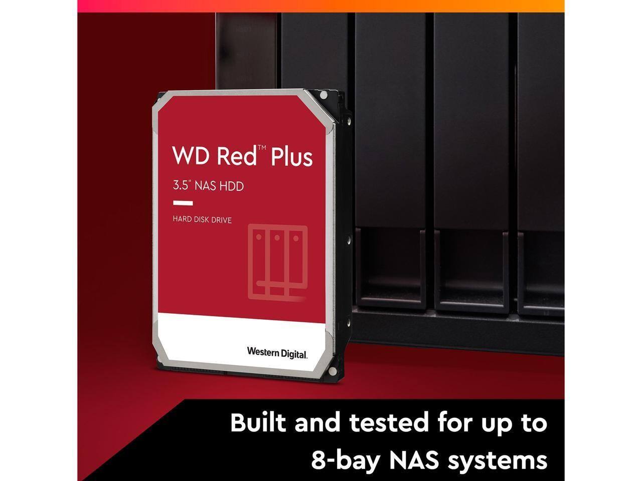 WD Red Plus 3.5" NAS HDD HARD DISK DRIVE Western Digital. Built and tested for up to 8-bay NAS systems