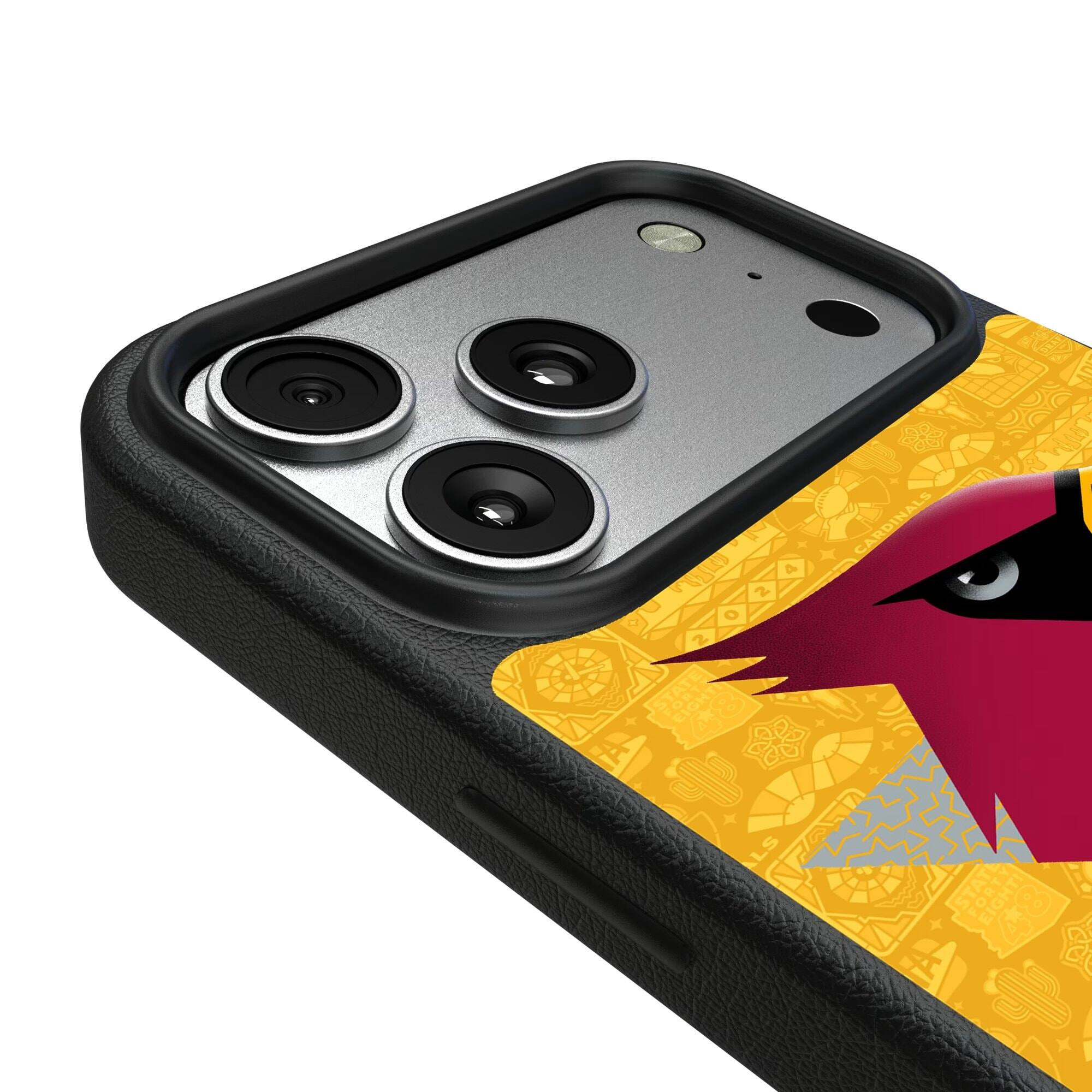 Alt View 2. Keyscaper - Arizona Cardinals iPhone Magnetic Bump Case - 16 Plus - Black.