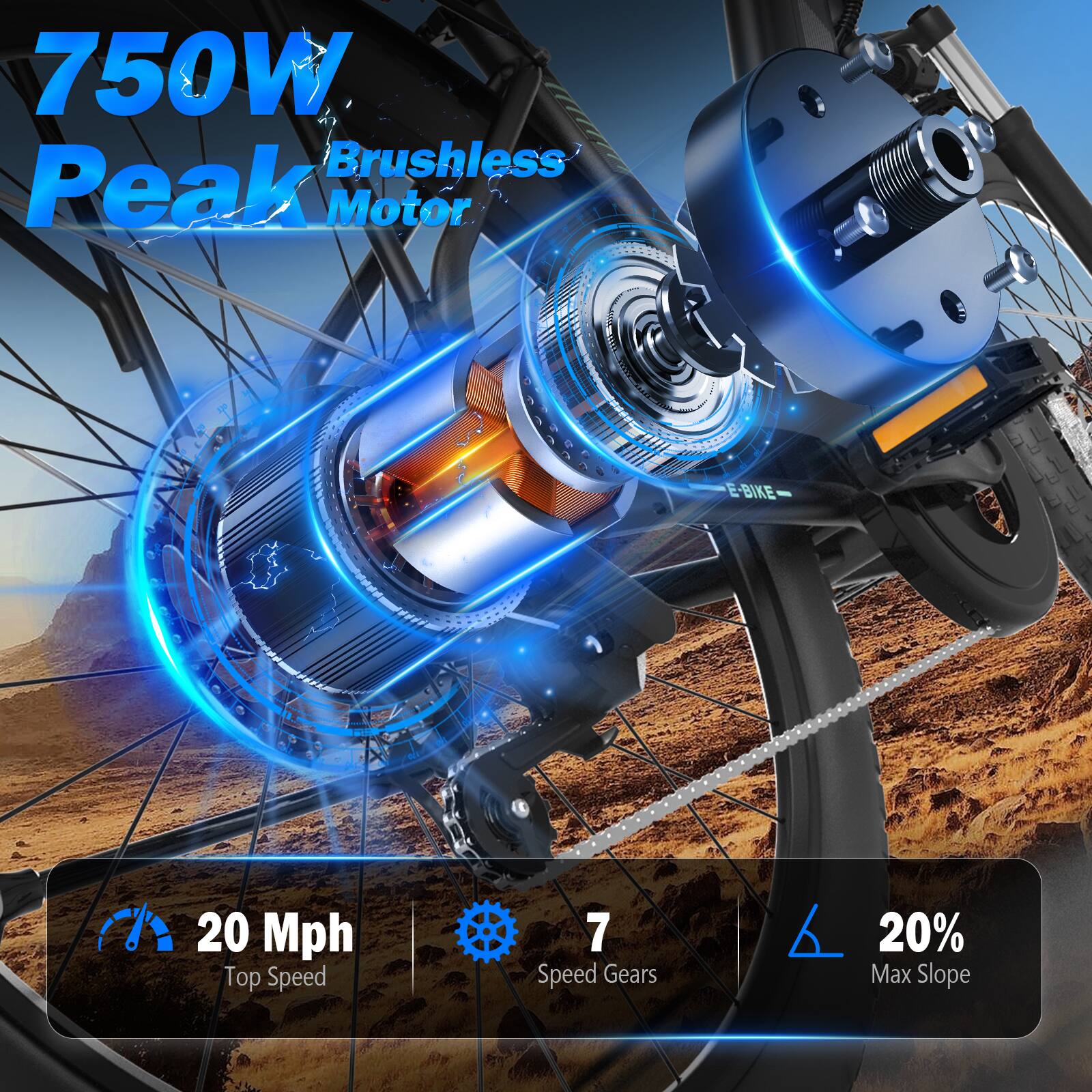 5th Wheel ROVERX Utility Commuter Electric Bike w/ 45 Max Operating ...