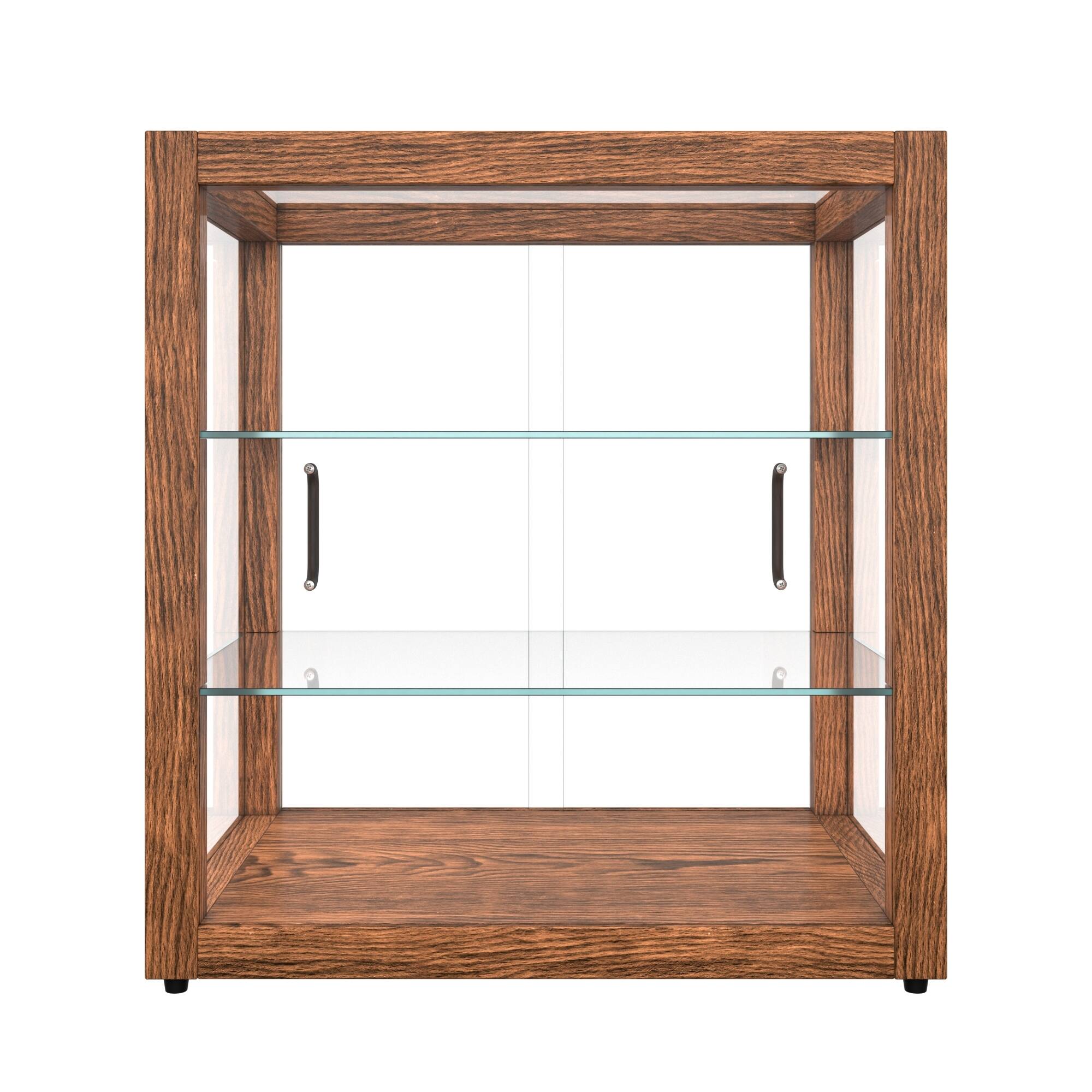 Alt View 8. Koolmore - 20 In. 3-Tier Artisan Dark Wooden Bakery Square Display case, 2.5 cu. ft. (KM-BDW-20D) - Dark ash wood color.