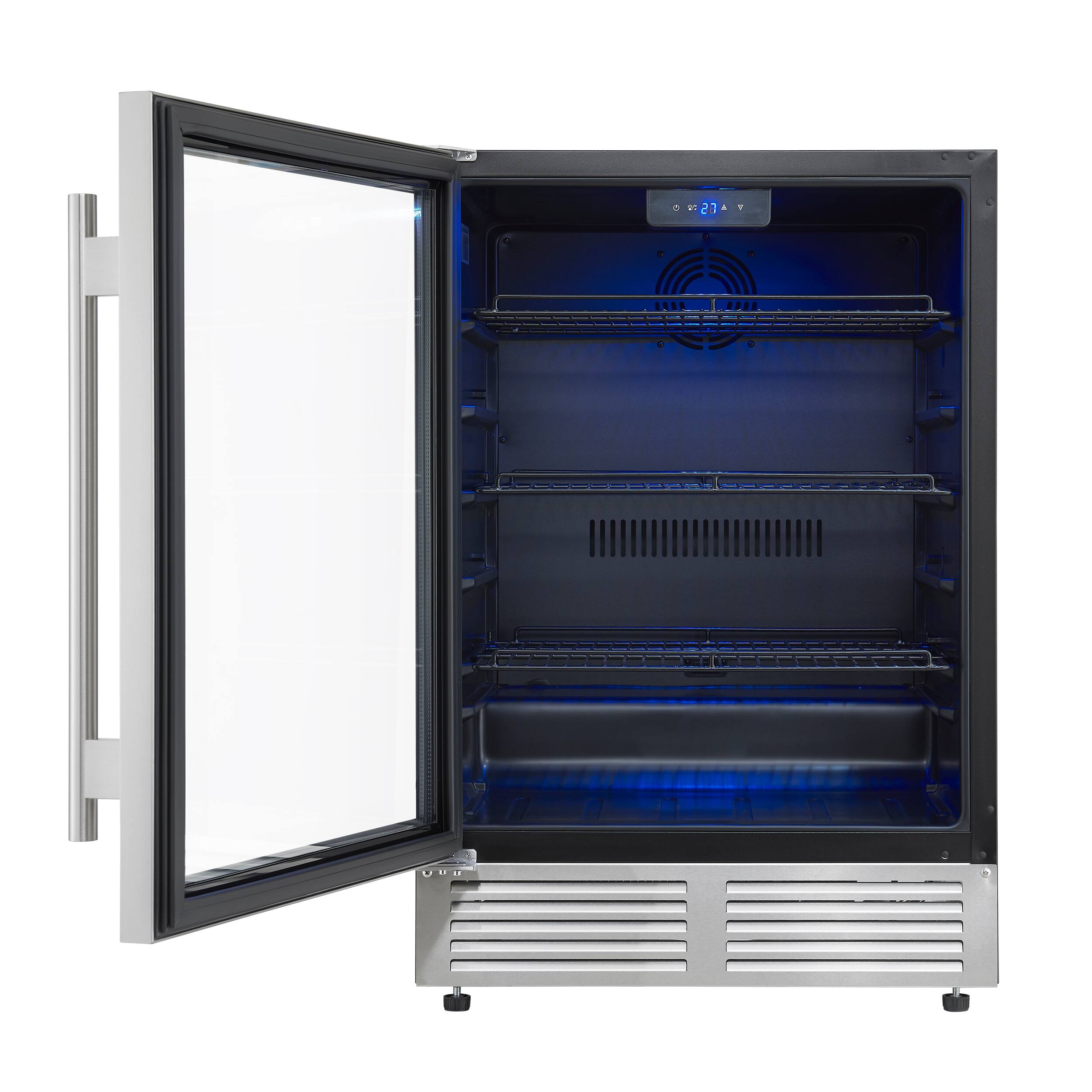 Alt View 1. Forno Appliances - Frescolino 188-Can Convertible 4.8 Cu. Ft. 24" Wine Cooler - Stainless steel.