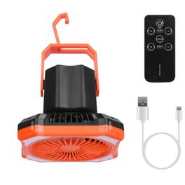 Kitcheniva - Outdoor Portable Lantern Fan For Hiking And Emergency Use - Orange