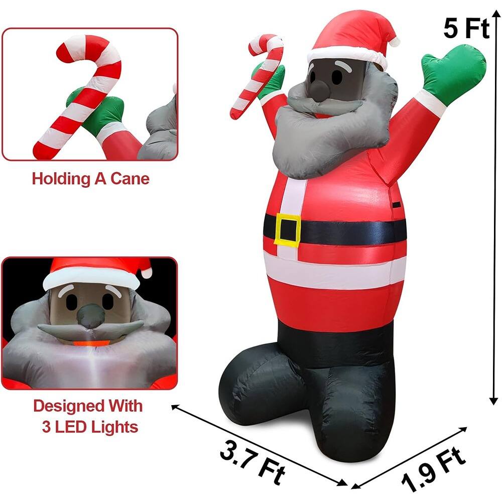 Holding A Cane

Designed With 3 LED Lights

5 Ft

3.7 Ft

1.9 Ft