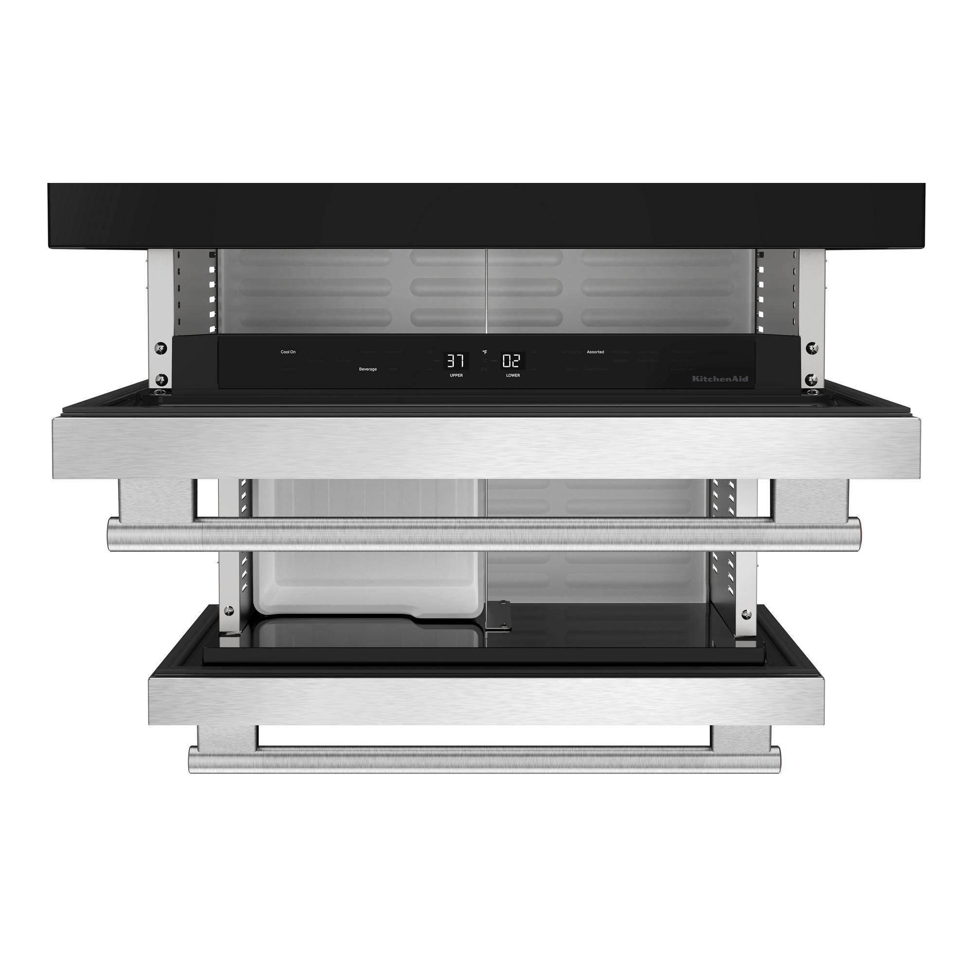 Alt View 1. KitchenAid - 4.2 Cu. Ft. Undercounter Double-Drawer Refrigerator/Freezer - Black Cabinet.