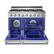 Back. Thor Kitchen - 48 in. Wide 7 Burner 7.6 Cu Ft. Freestanding Double Oven Gas Range with Infrared Broiler - Stainless Steel.