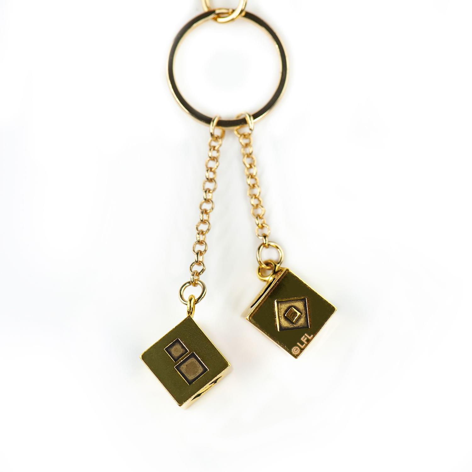 Alt View 1. SalesOne LLC - Star Wars Han Solo Lucky Sabacc Dice Keychain - Gold.