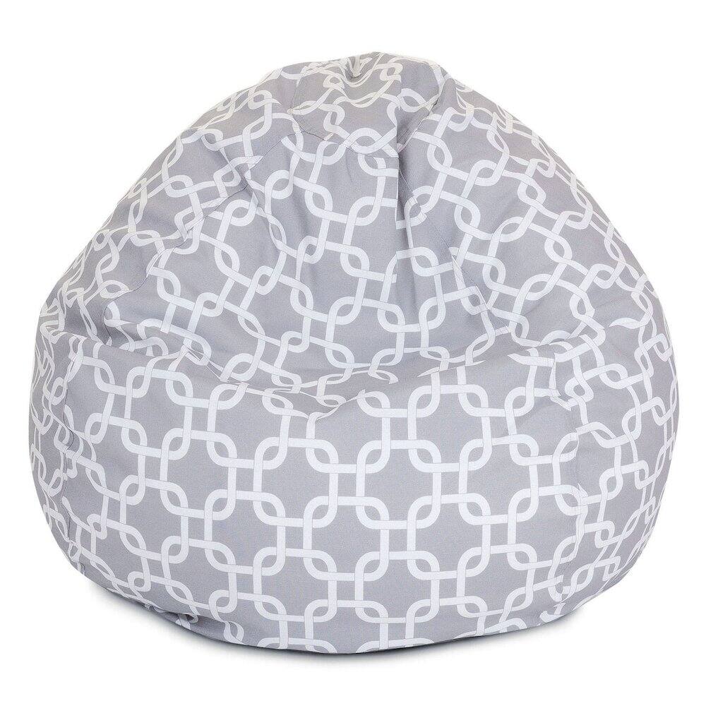 Front. Majestic Home - Small Bean Bag Links Gray - Gray.