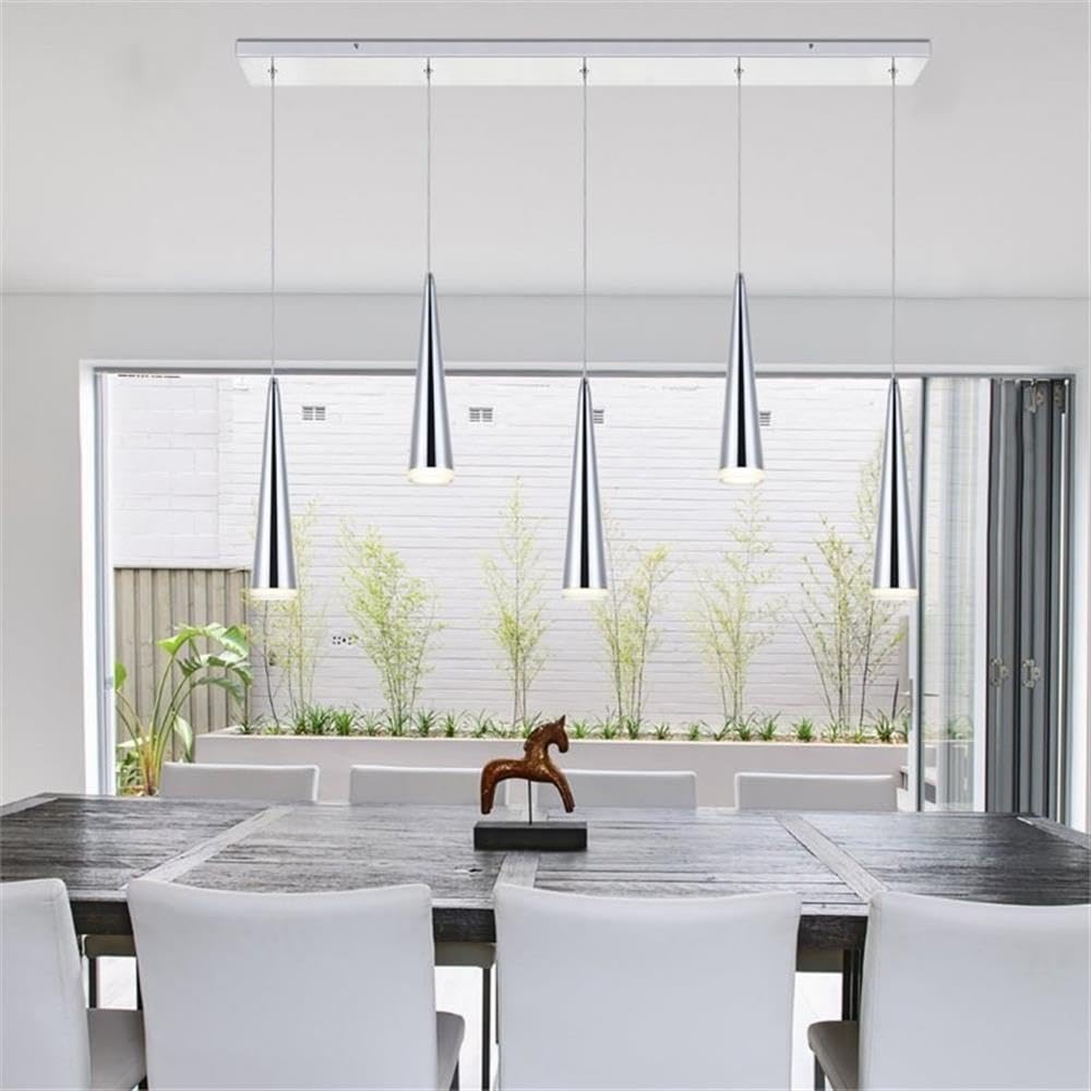 Angle. Elegant Lighting - Fantasia 5 Light Chrome Led Pendant - Chrome.