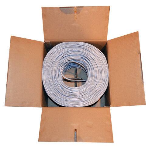 Alt View 1. SPT - 1000 ft. 24-Gauge CAT5E Cable, Gray (4-Pair) - Gray.