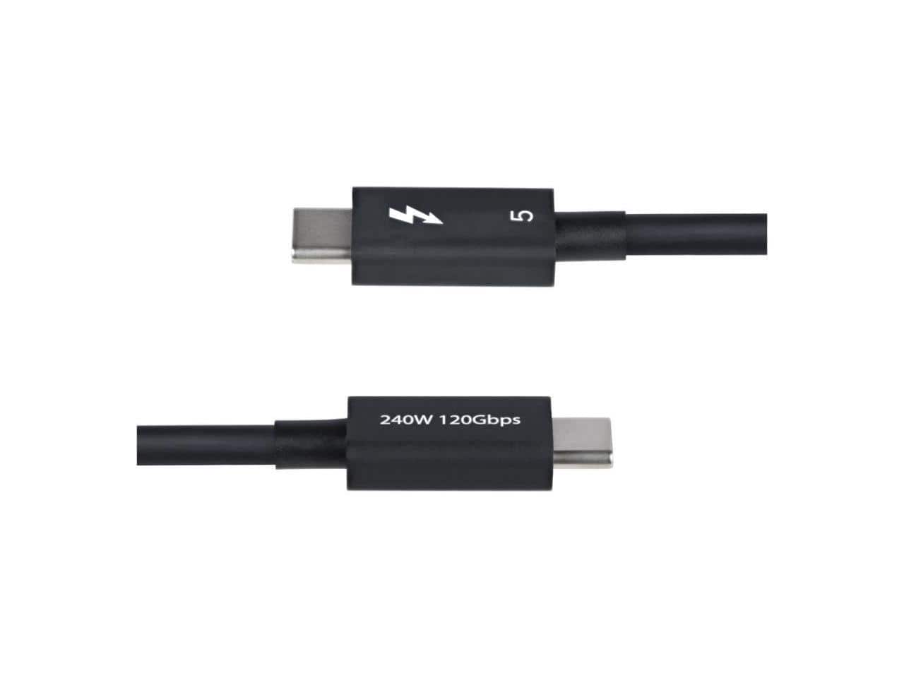 StarTech.com - StarTech 2.6ft Thunderbolt 5 Cable, 80Gbps, 240W PD, 8K 60Hz, Thunderbolt 4/USB4/USB-C