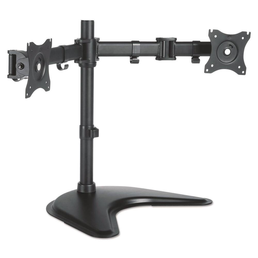 KanTek - 32 in. x 13 in. x 17.5 in. Supports 18 lbs. Dual Monitor Articulating Desktop Stand for 13 in. to 27 in. Monitors - Black