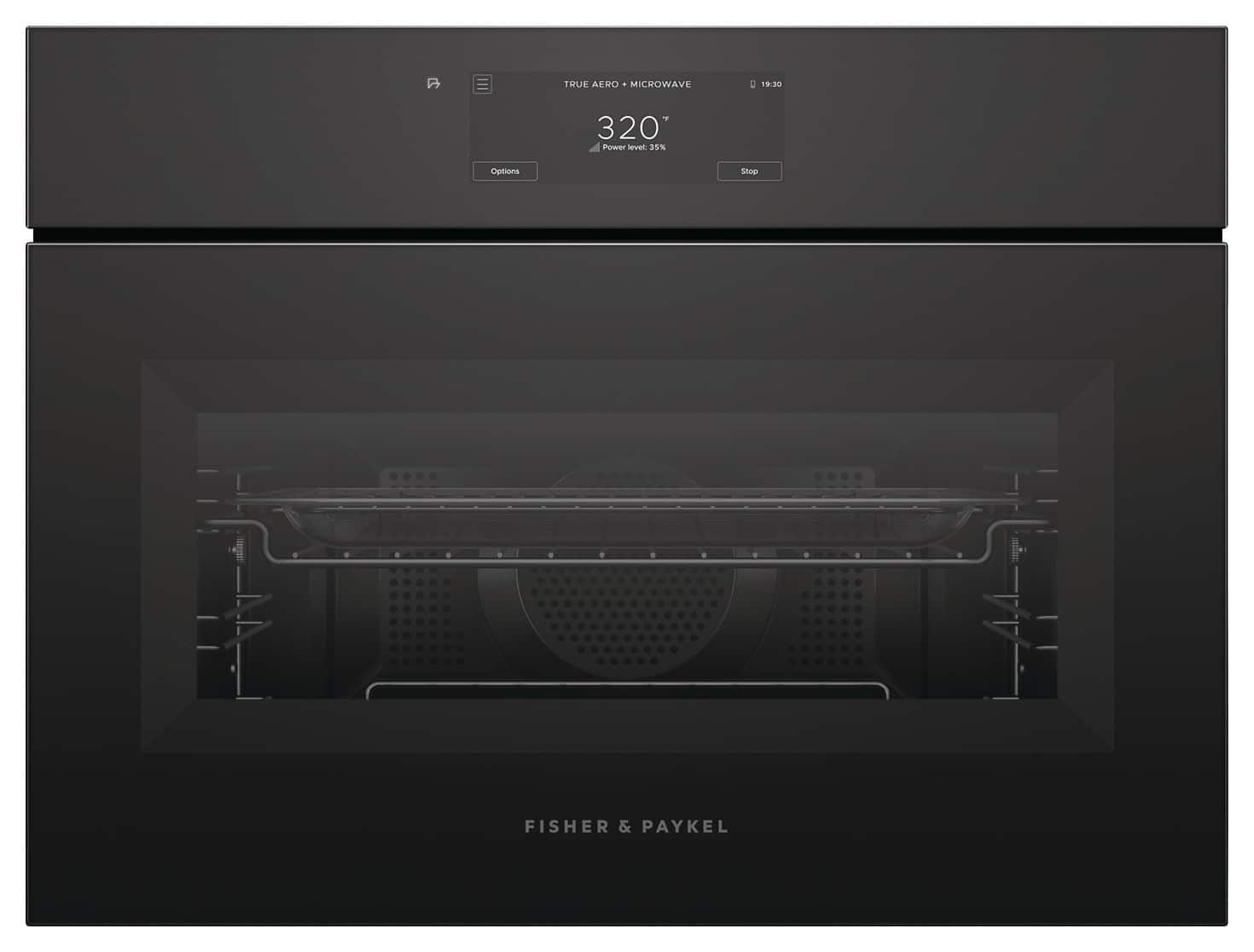 "Fisher & Paykel - 24"" 1.7 Cu Ft Built-in Convection Speed Oven, 6.8"" Touchscreen, Handleless - Minimal (Soft - Black" price history on PriceWatchPro